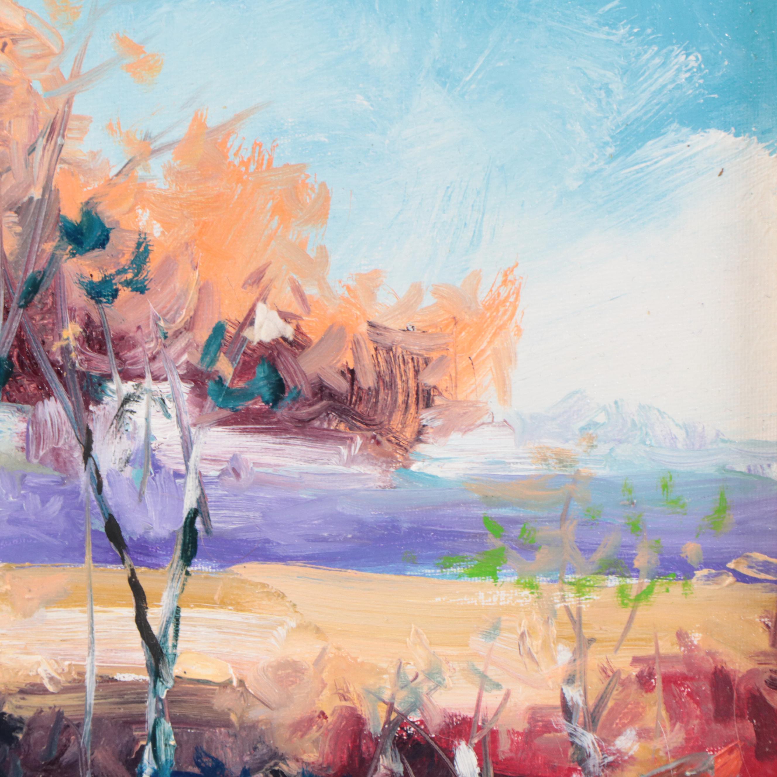 Andrew Semberecki Expressionist Style Oil Painting, 21st Century