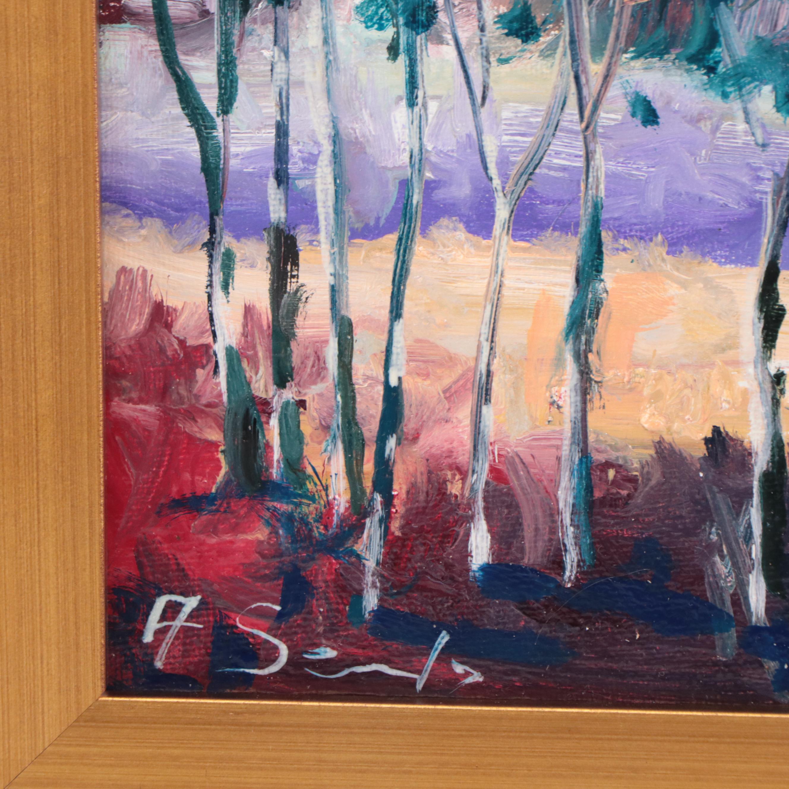 Andrew Semberecki Expressionist Style Oil Painting, 21st Century