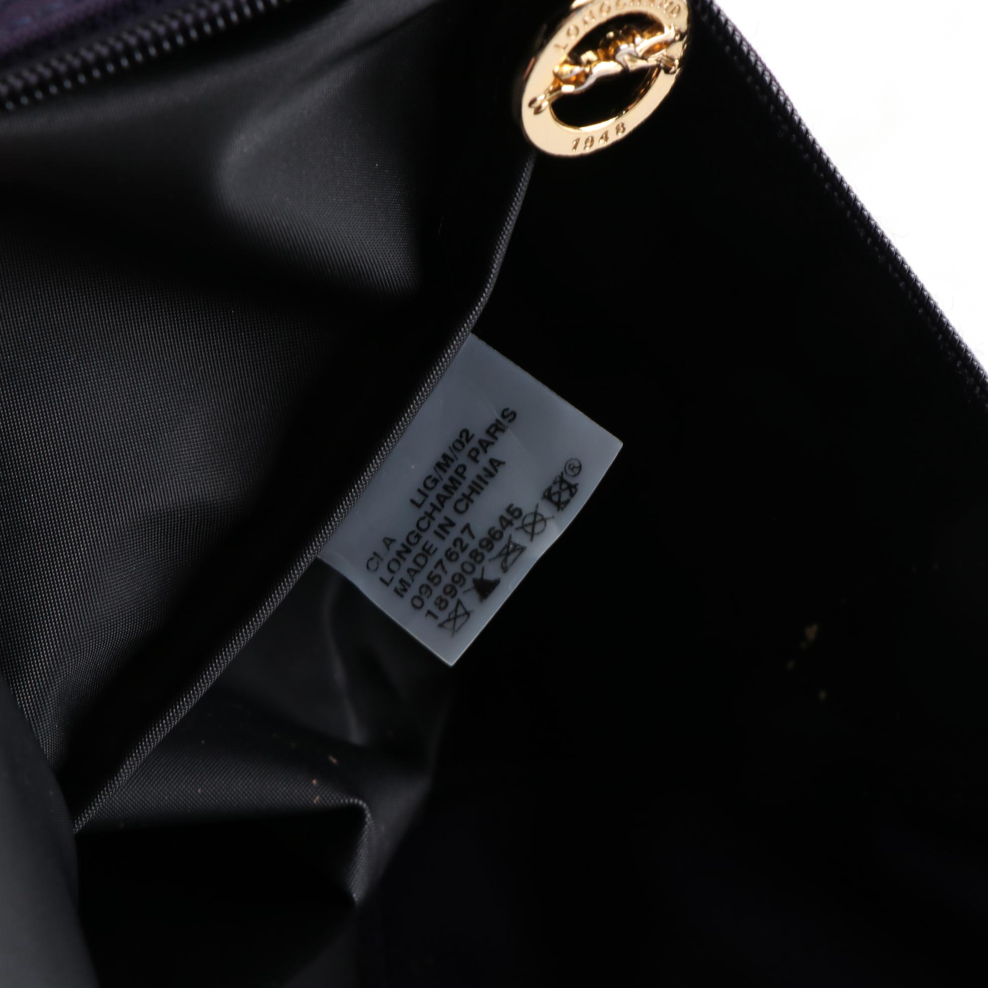 Longchamp Le Pliagé Shopping Tote Bag in Collapsible Nylon with Leather Trim