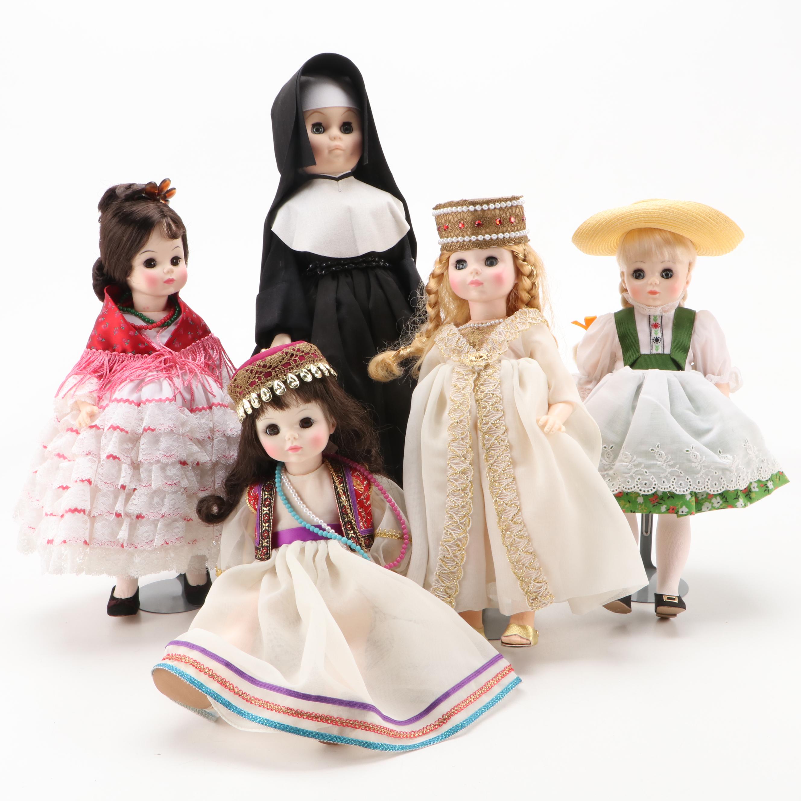 Madame Alexander with Genuine Nun Doll "Sister of Notre Dame" and Other Dolls