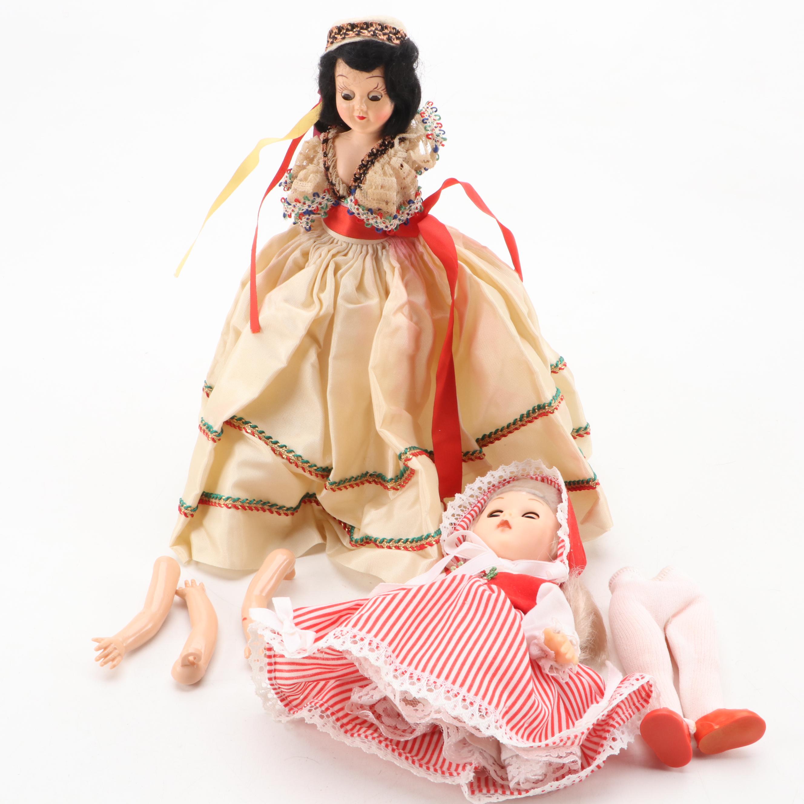 Madame Alexander with Genuine Nun Doll "Sister of Notre Dame" and Other Dolls