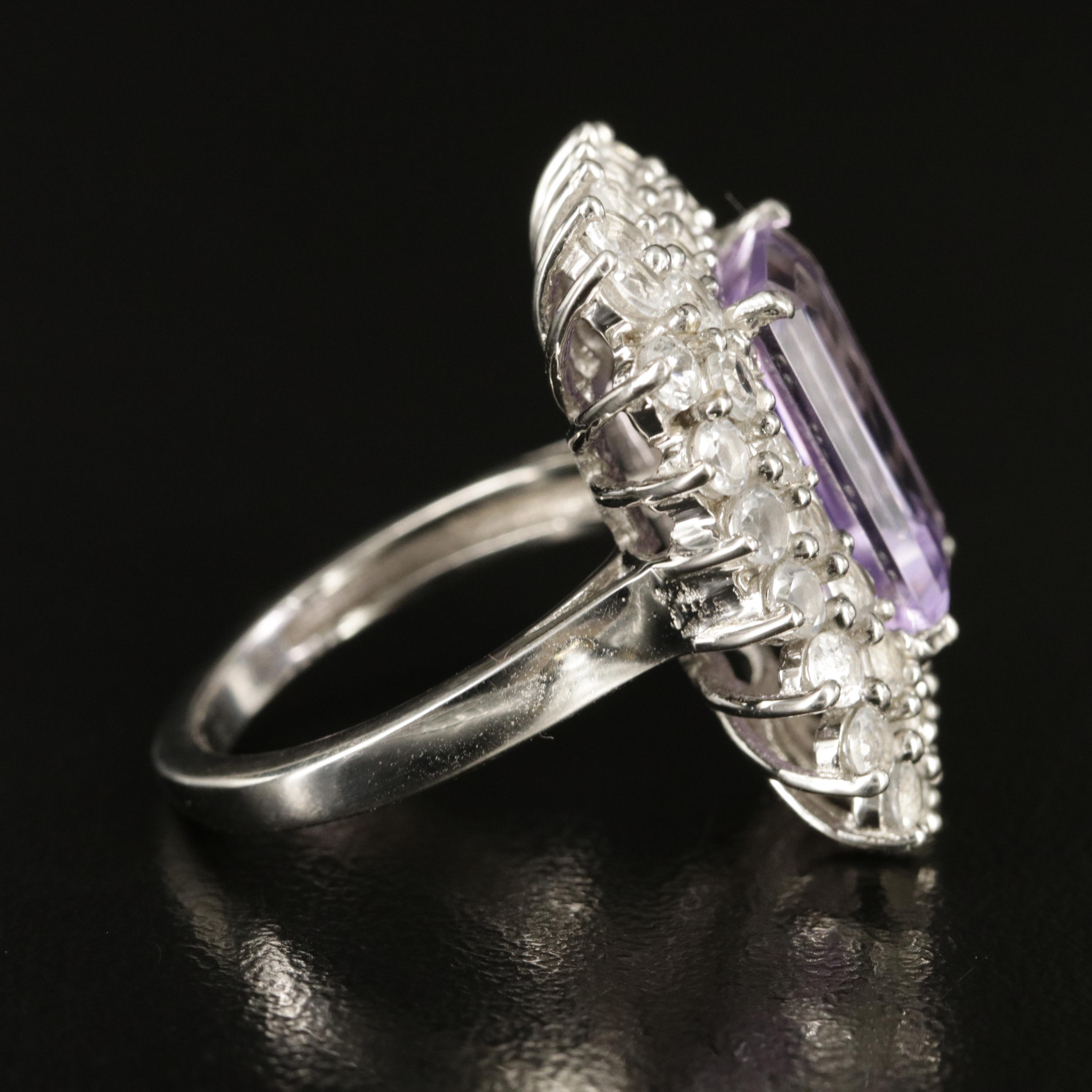 Sterling Amethyst and Topaz Ring