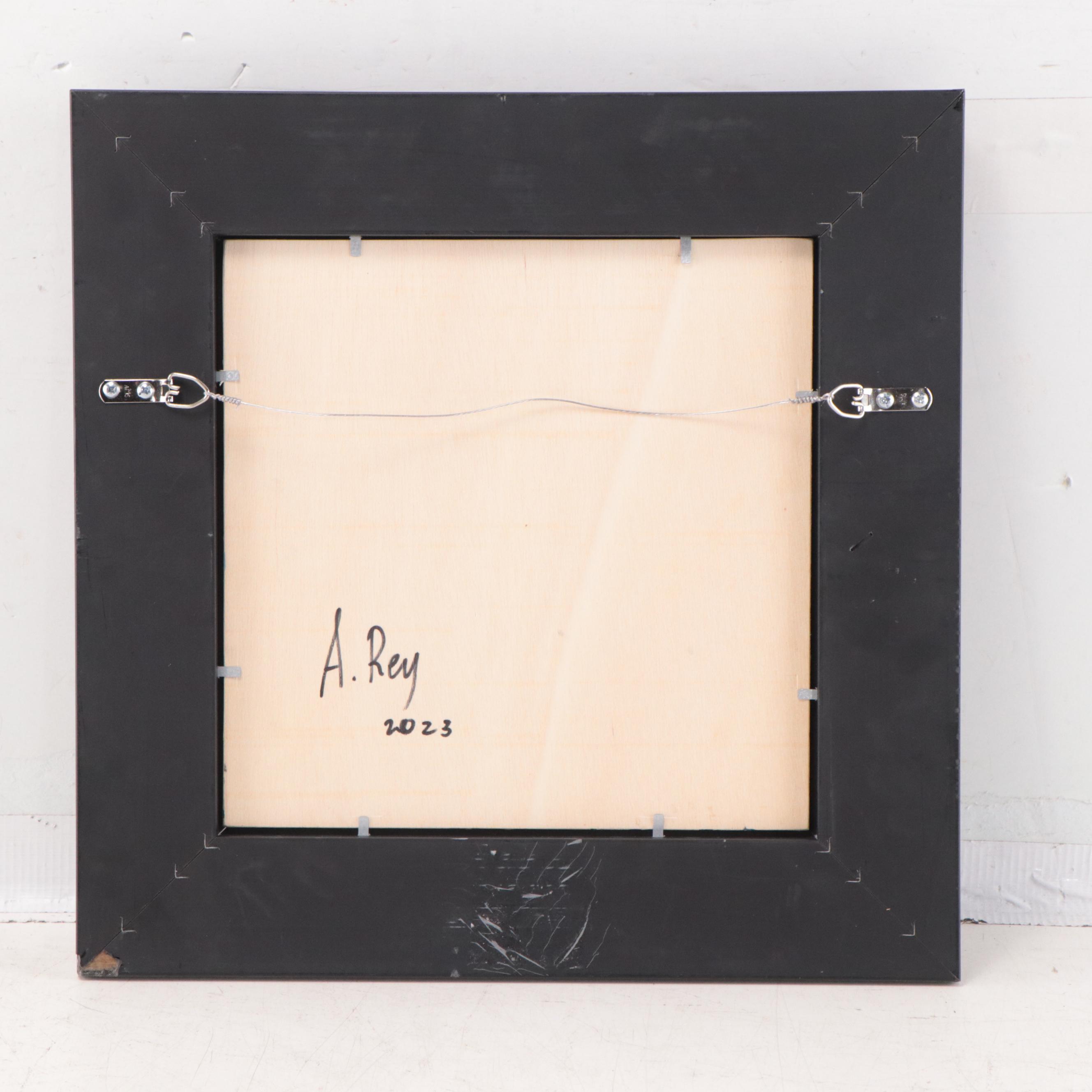 Agnes Rey Oil Painting of Ship On Ocean, 2023