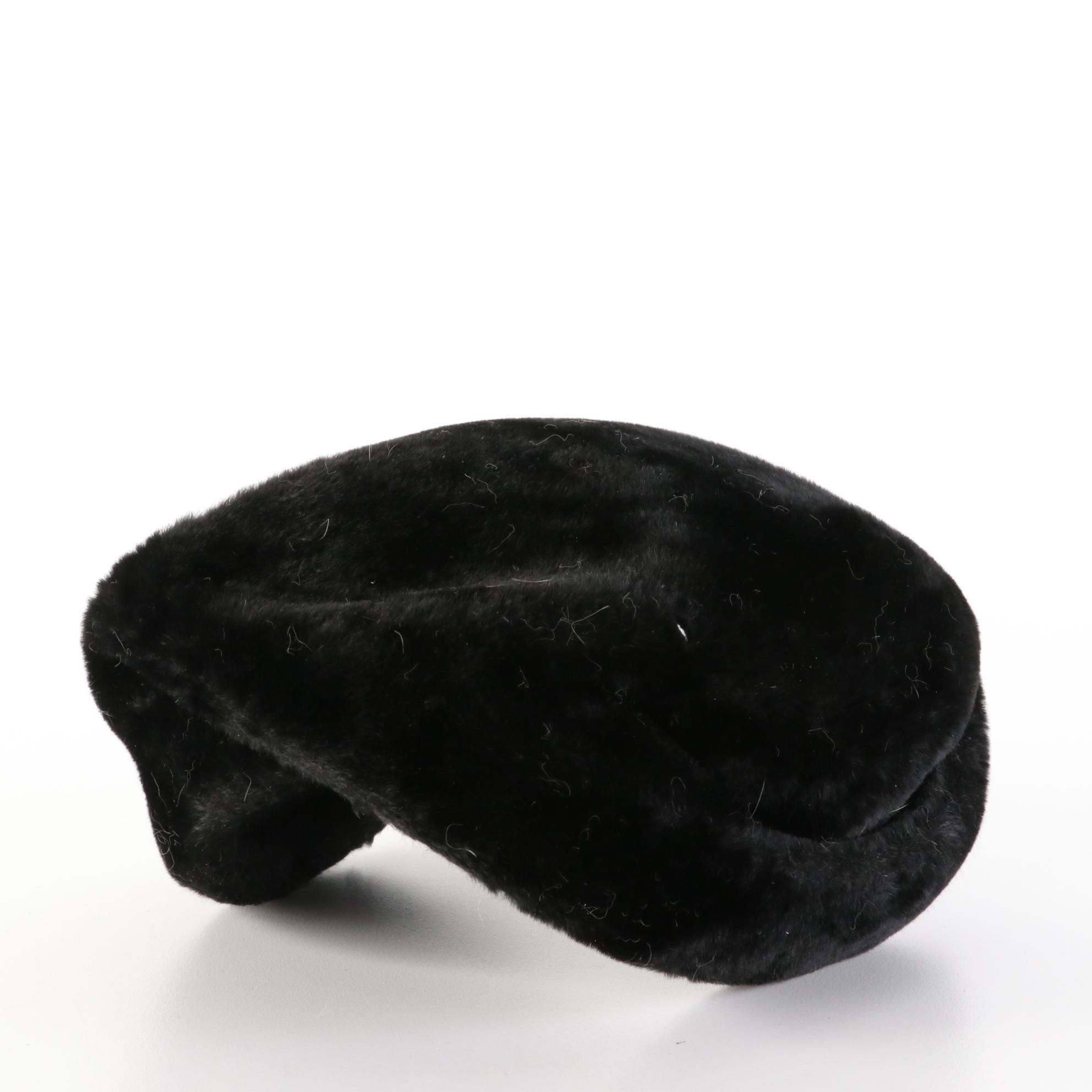 Vintage Mesh Whimsy Hat, Chicken Feather and Rabbit Fur Headbands, and Fur Calot