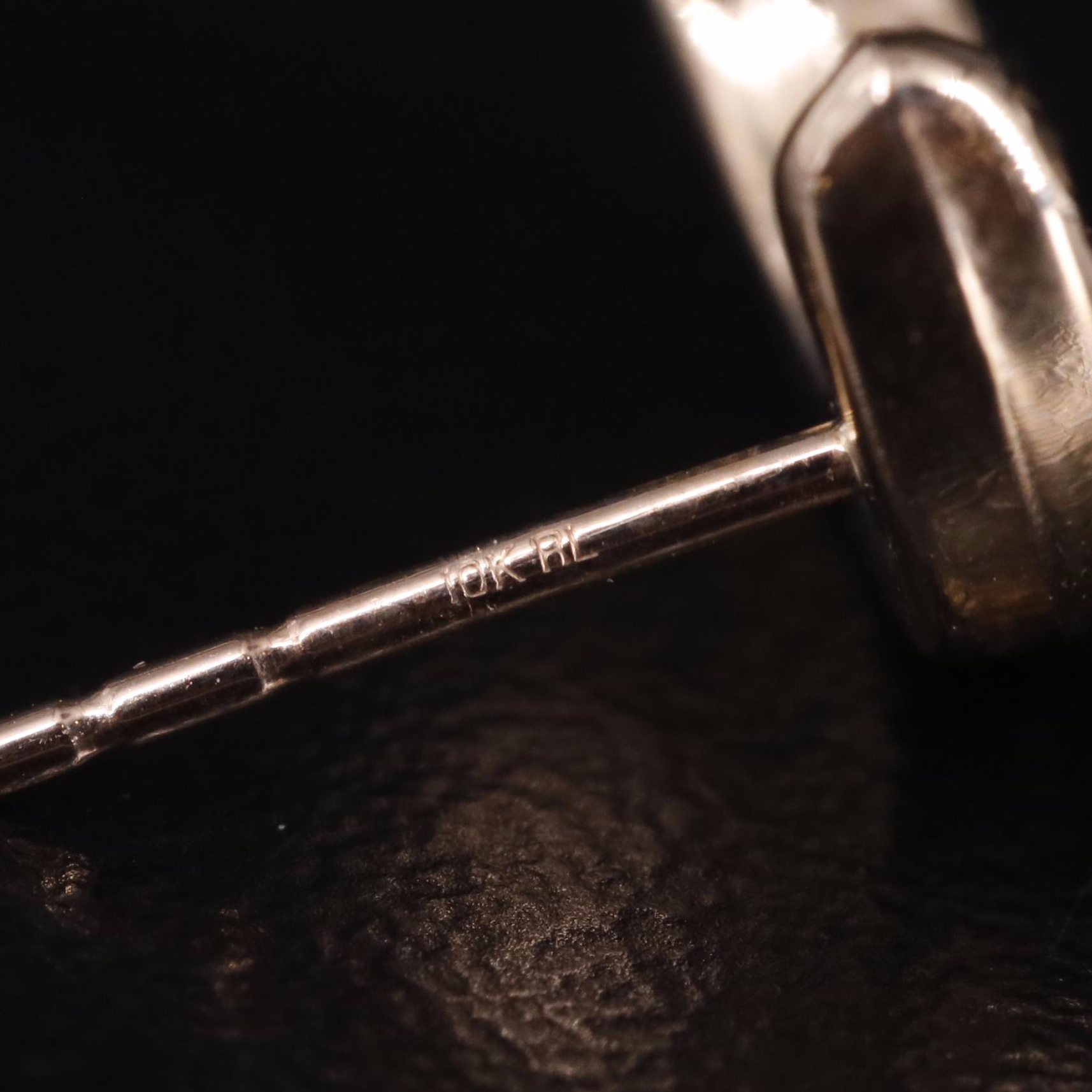 10K Crescent Moon Stud Earrings