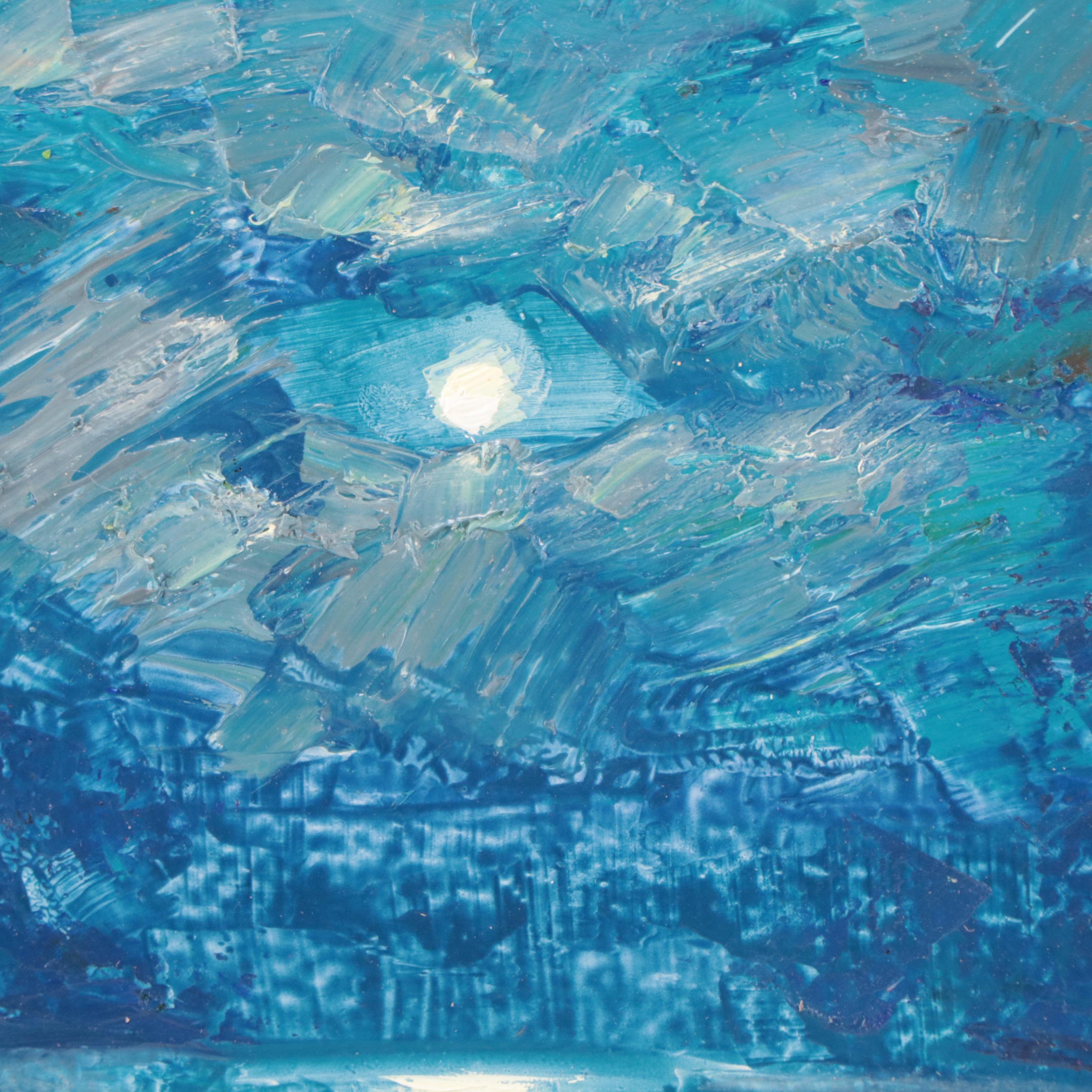 Alisa Onipchenko-Cheznickovska Oil Painting "Blue Night," 2022