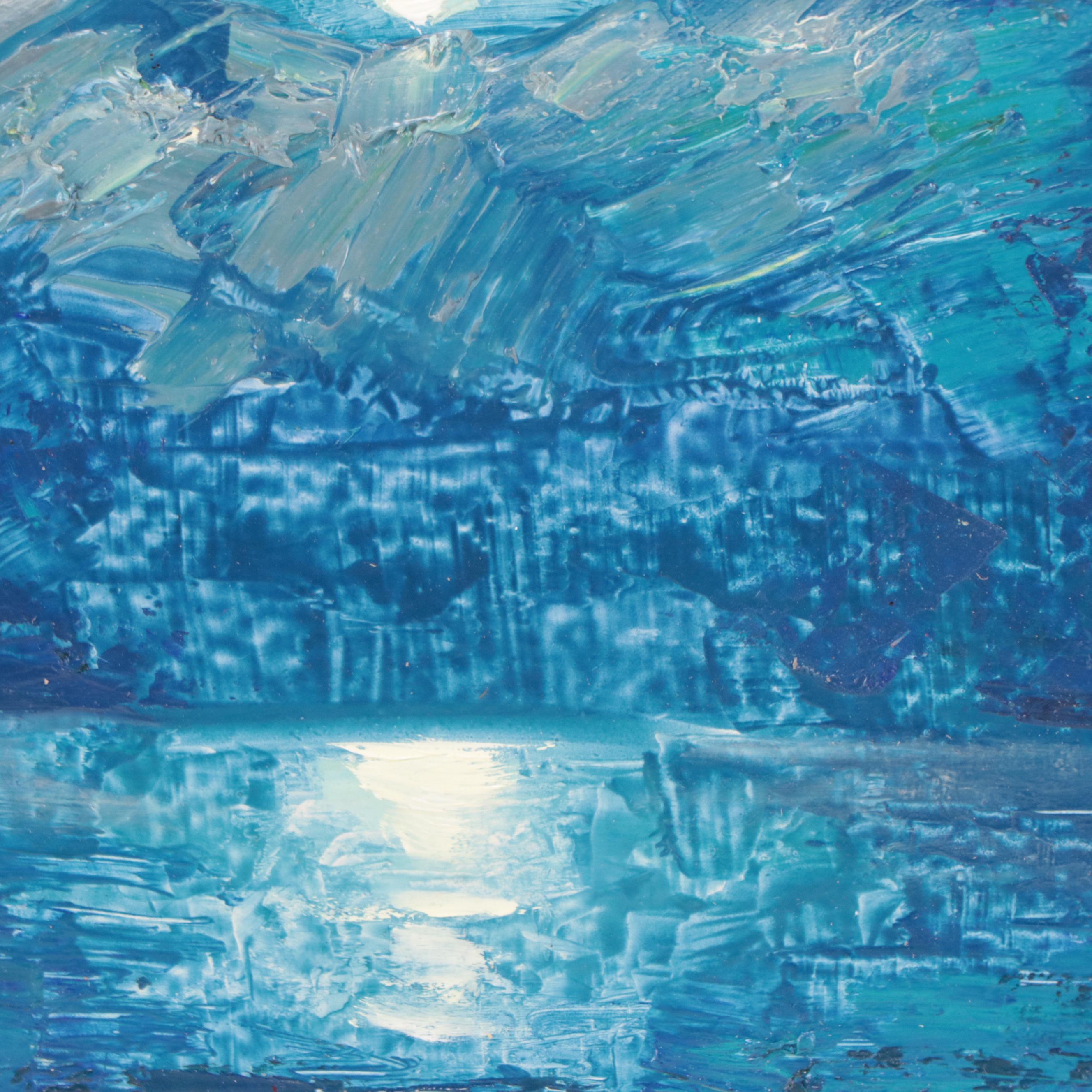 Alisa Onipchenko-Cheznickovska Oil Painting "Blue Night," 2022