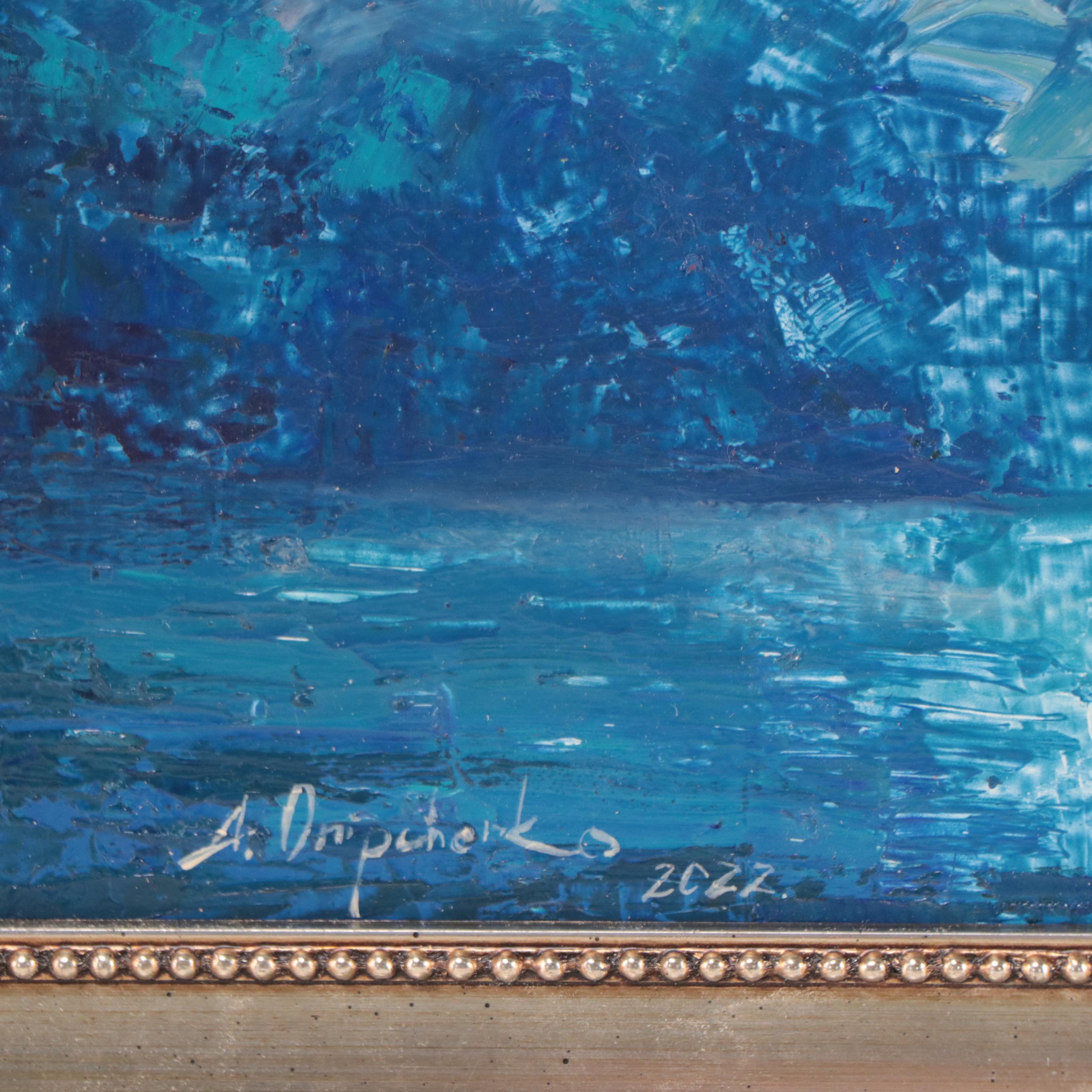 Alisa Onipchenko-Cheznickovska Oil Painting "Blue Night," 2022