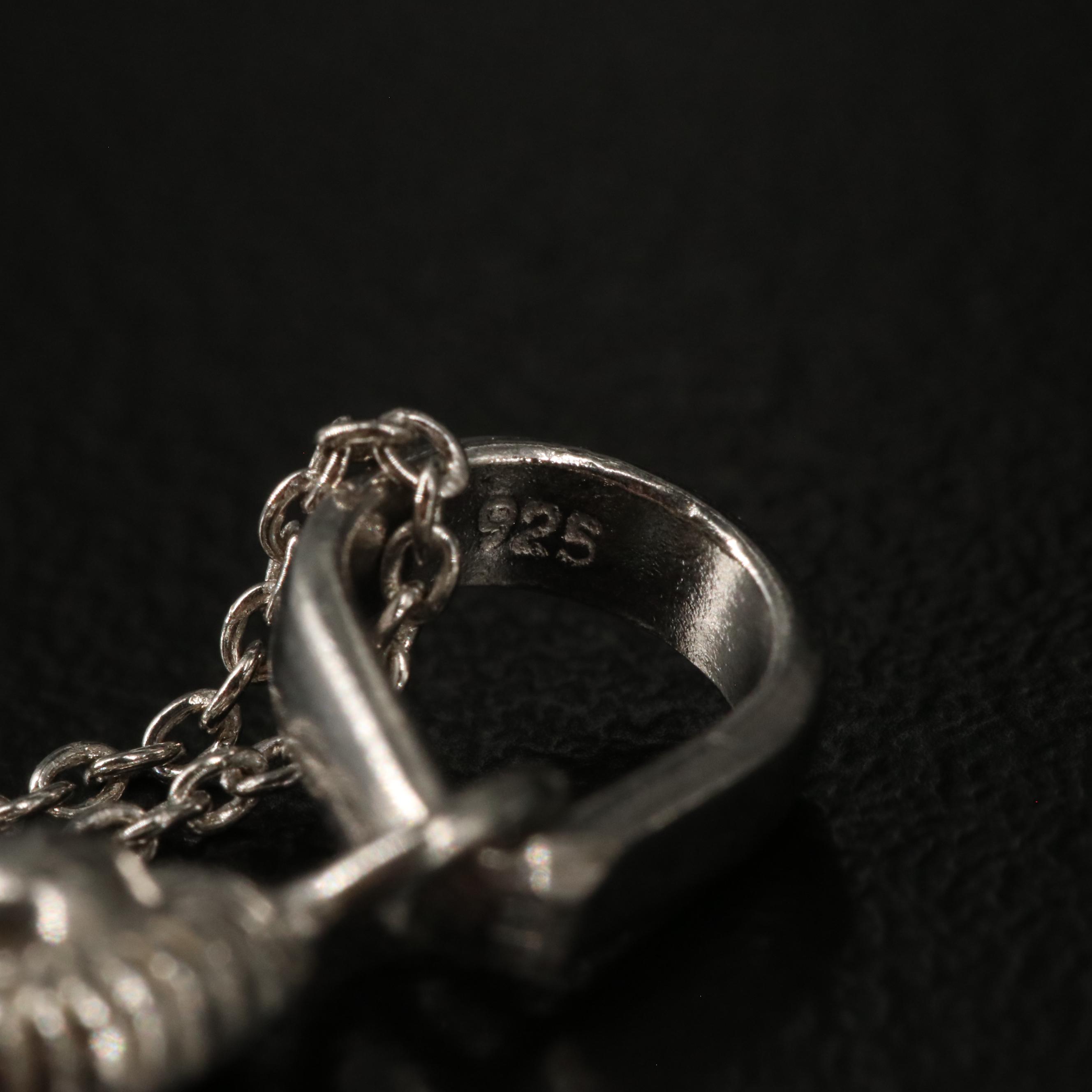 Sterling White Topaz Drop Pendant Necklace