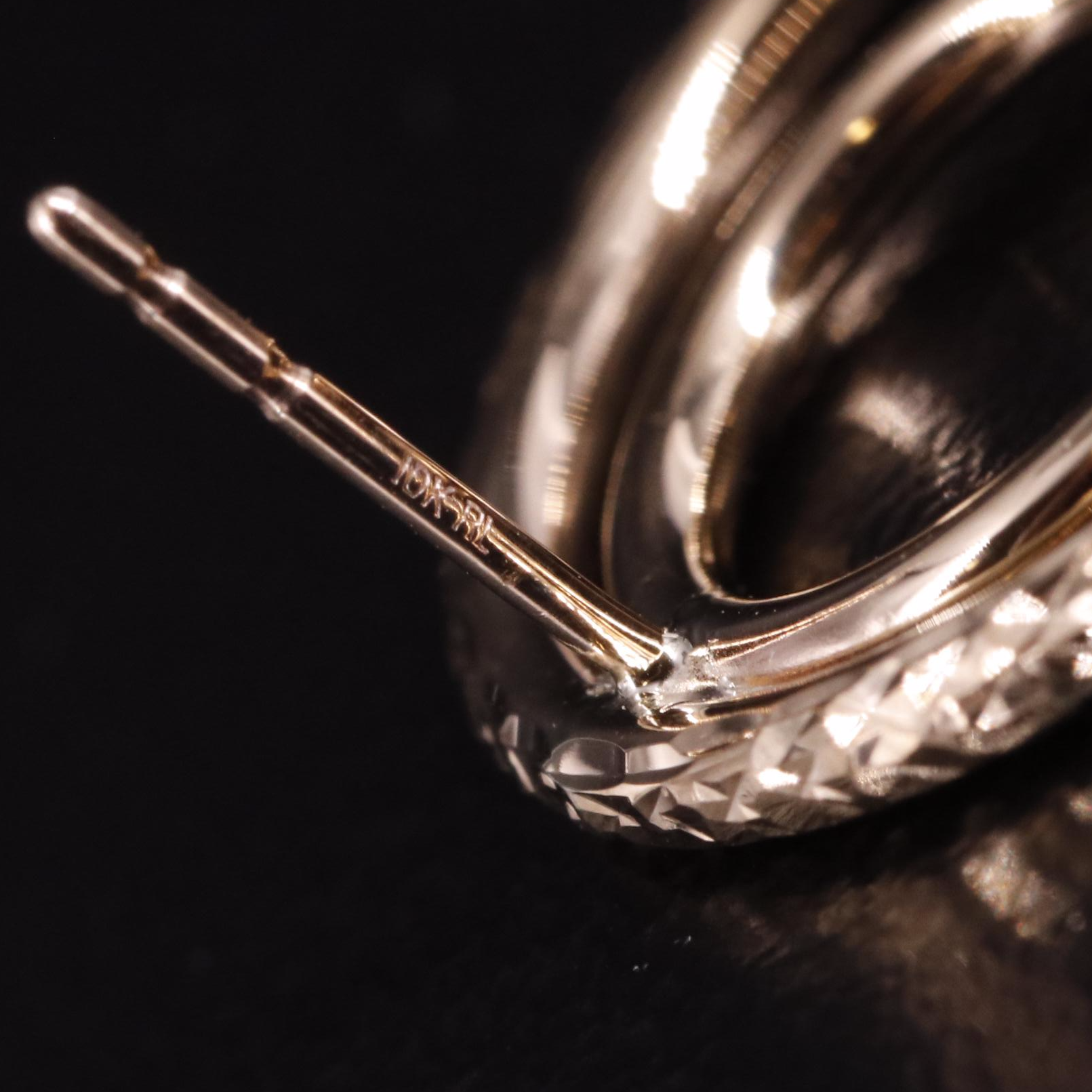 10K Circular Drop Earrings