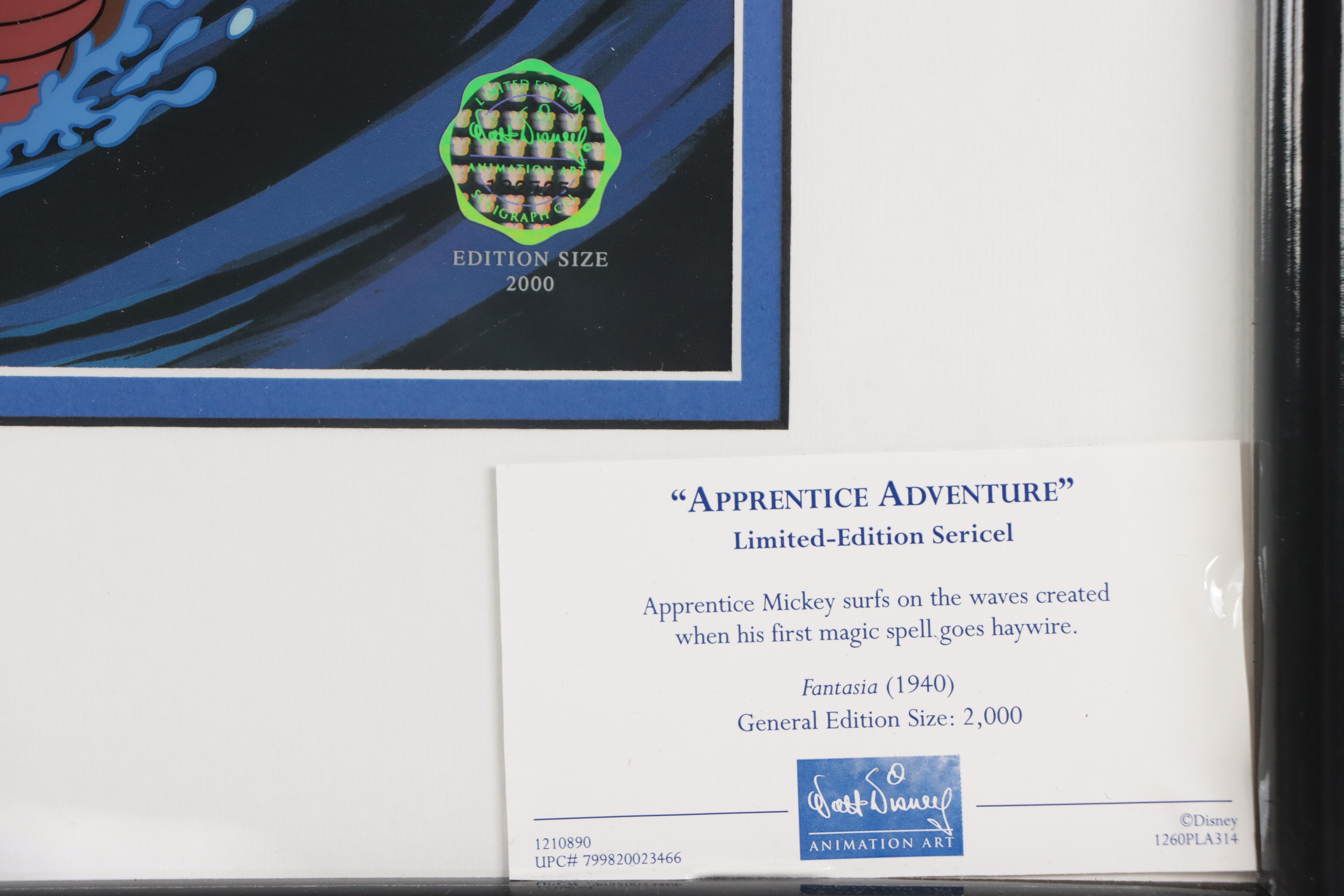 Disney Fantasia Sericel "Apprentice Adventure," 1999