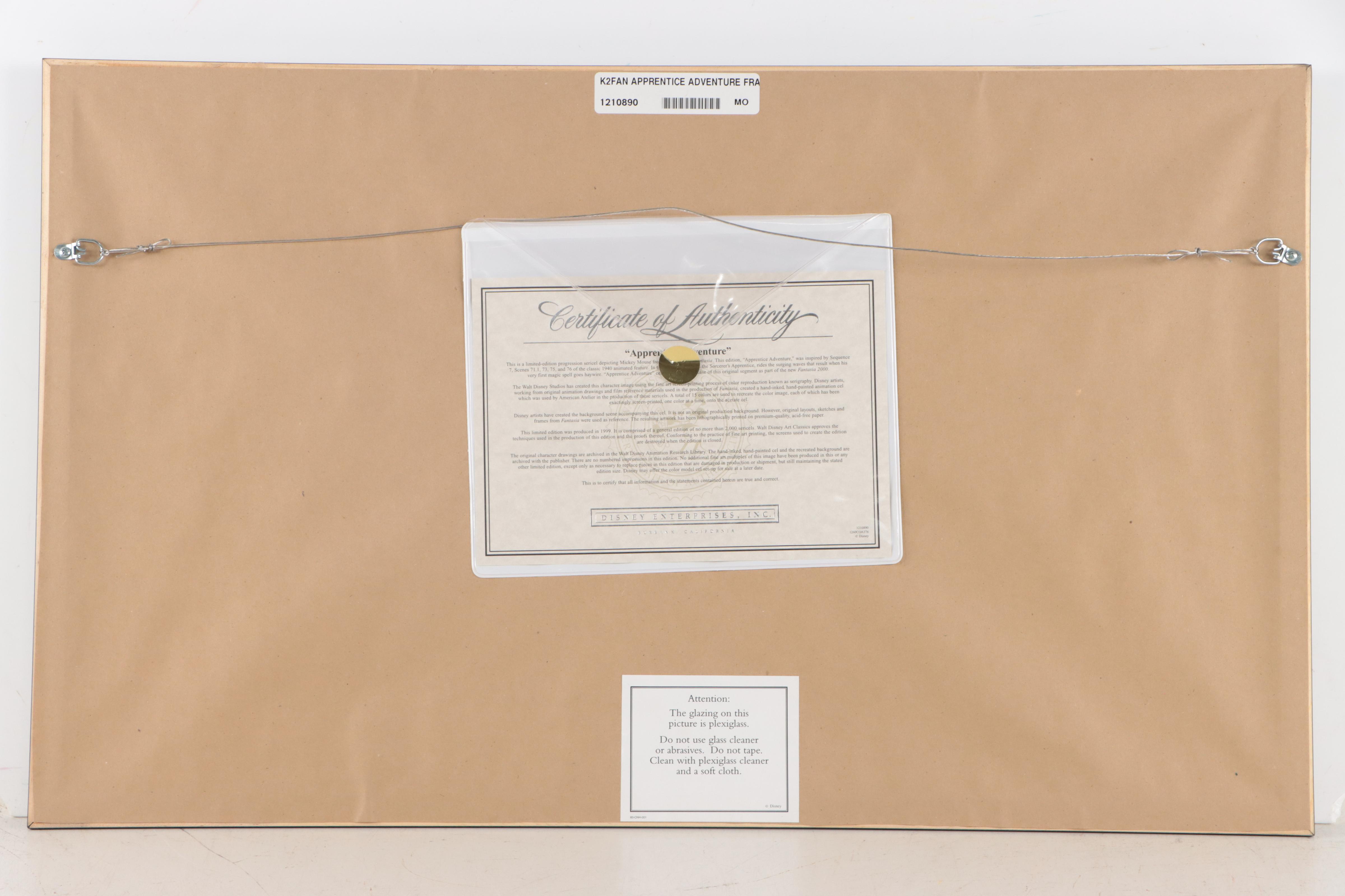 Disney Fantasia Sericel "Apprentice Adventure," 1999