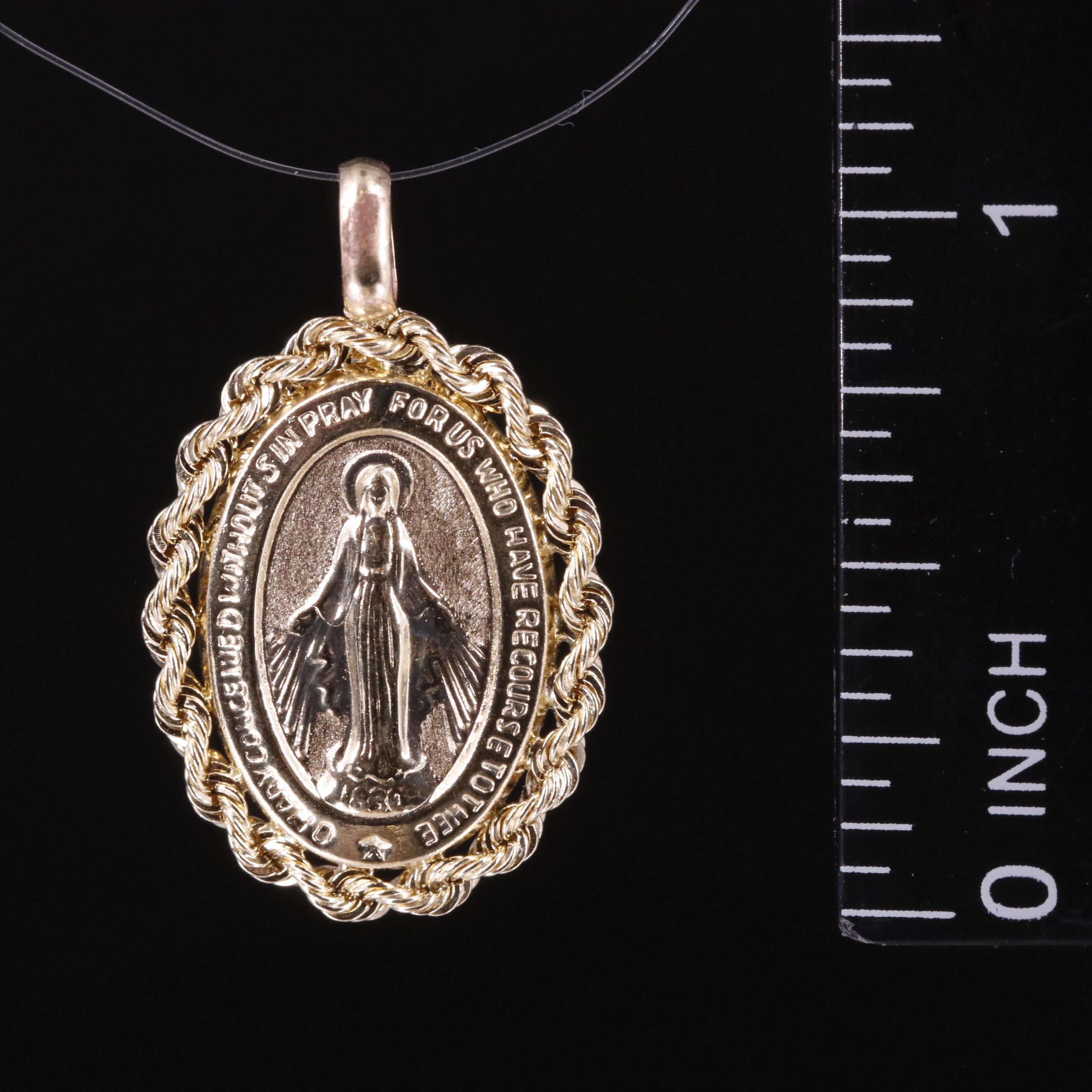 10K Virgin Mary Pendant