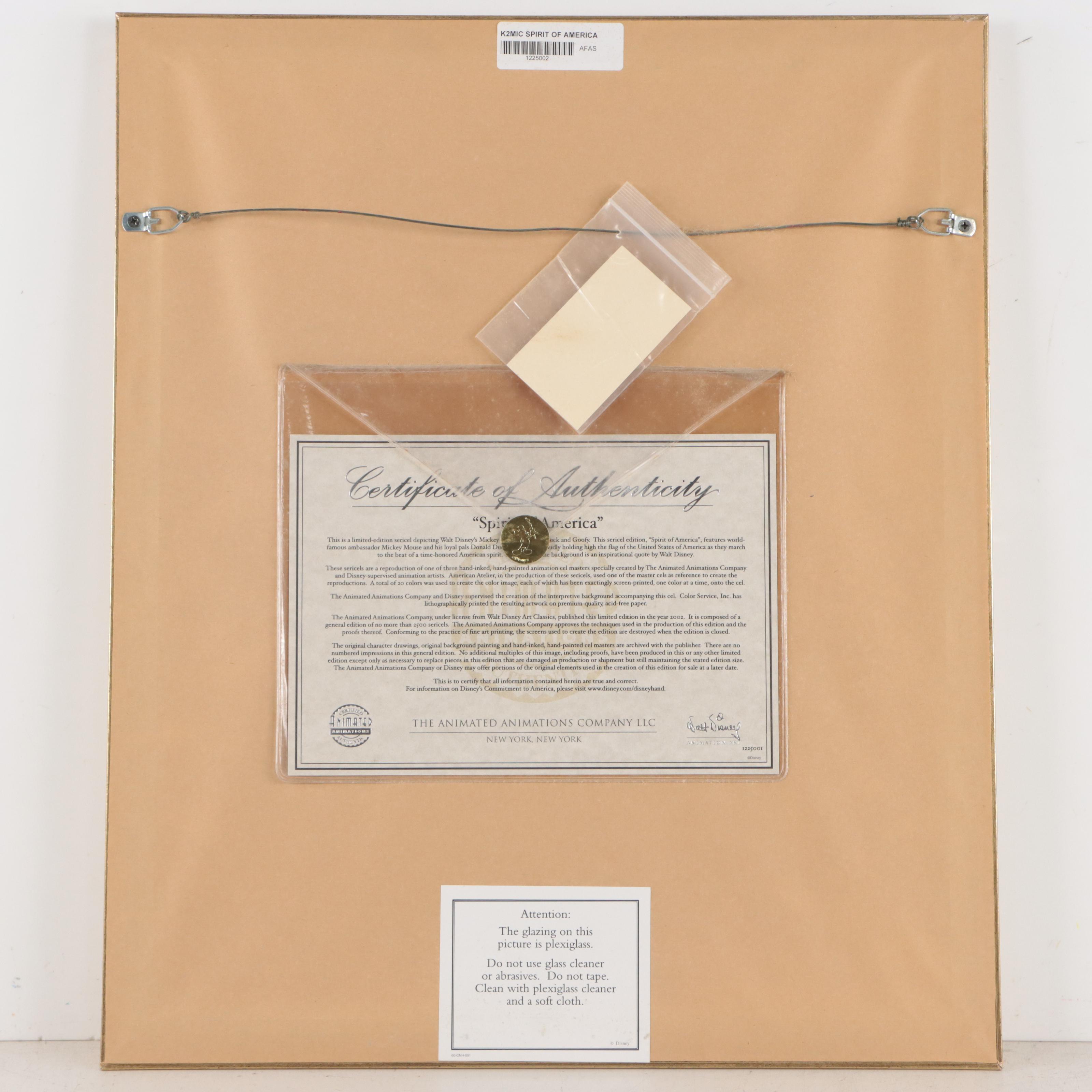 Disney Sericel "Spirit of America," 2002