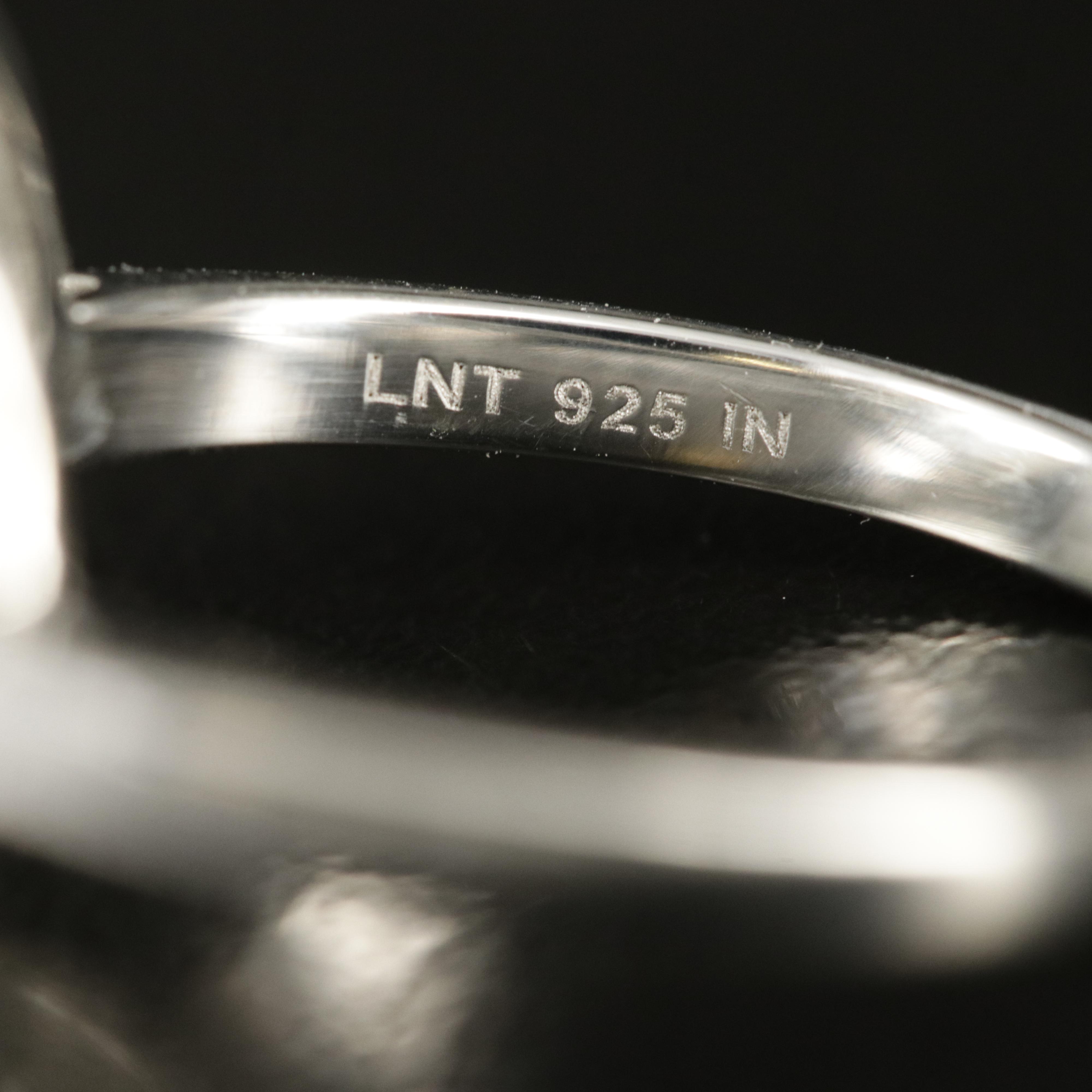 Sterling Prasiolite and Topaz Ring