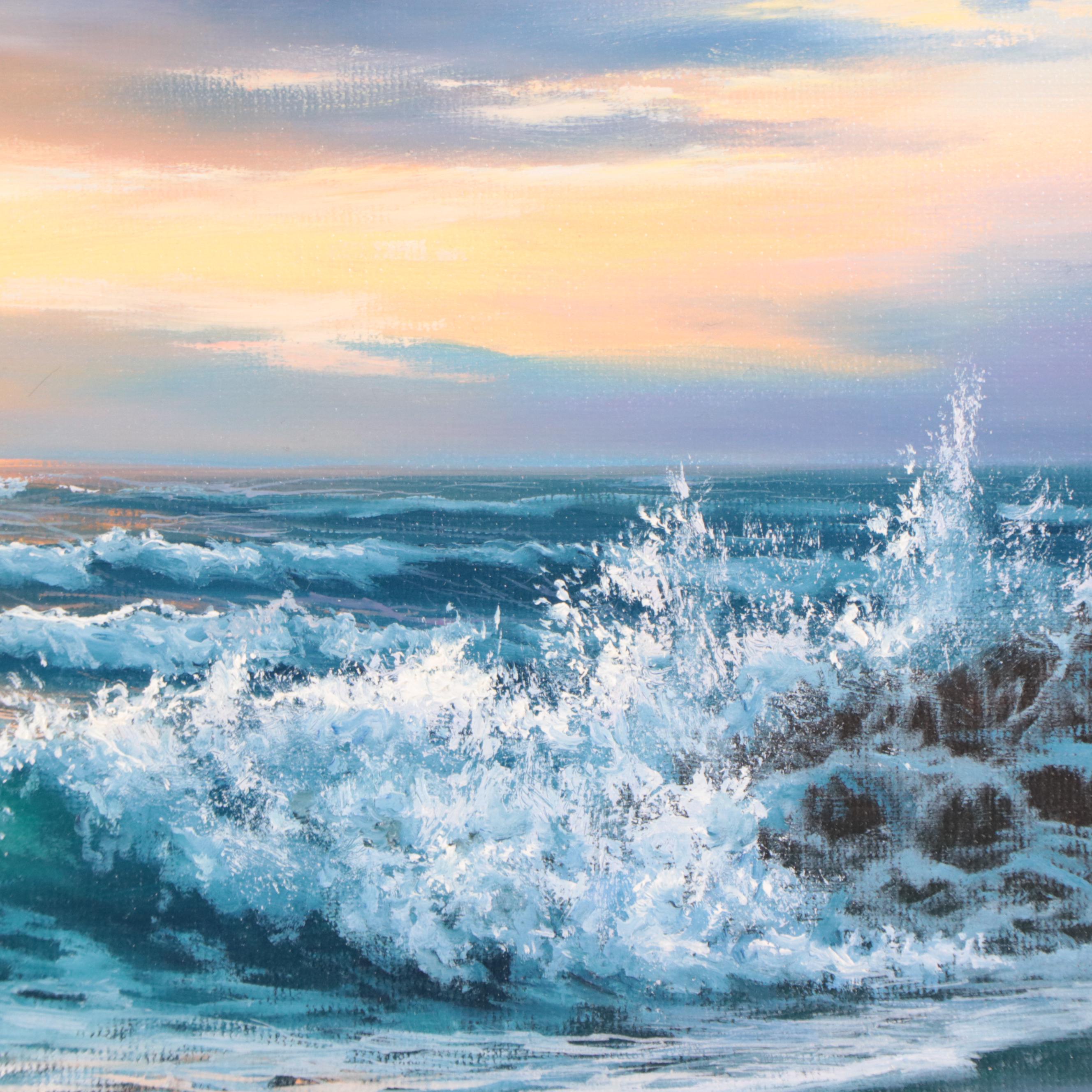 Jevgenijus Litvinas Oil Painting "Sea Coast," 2023