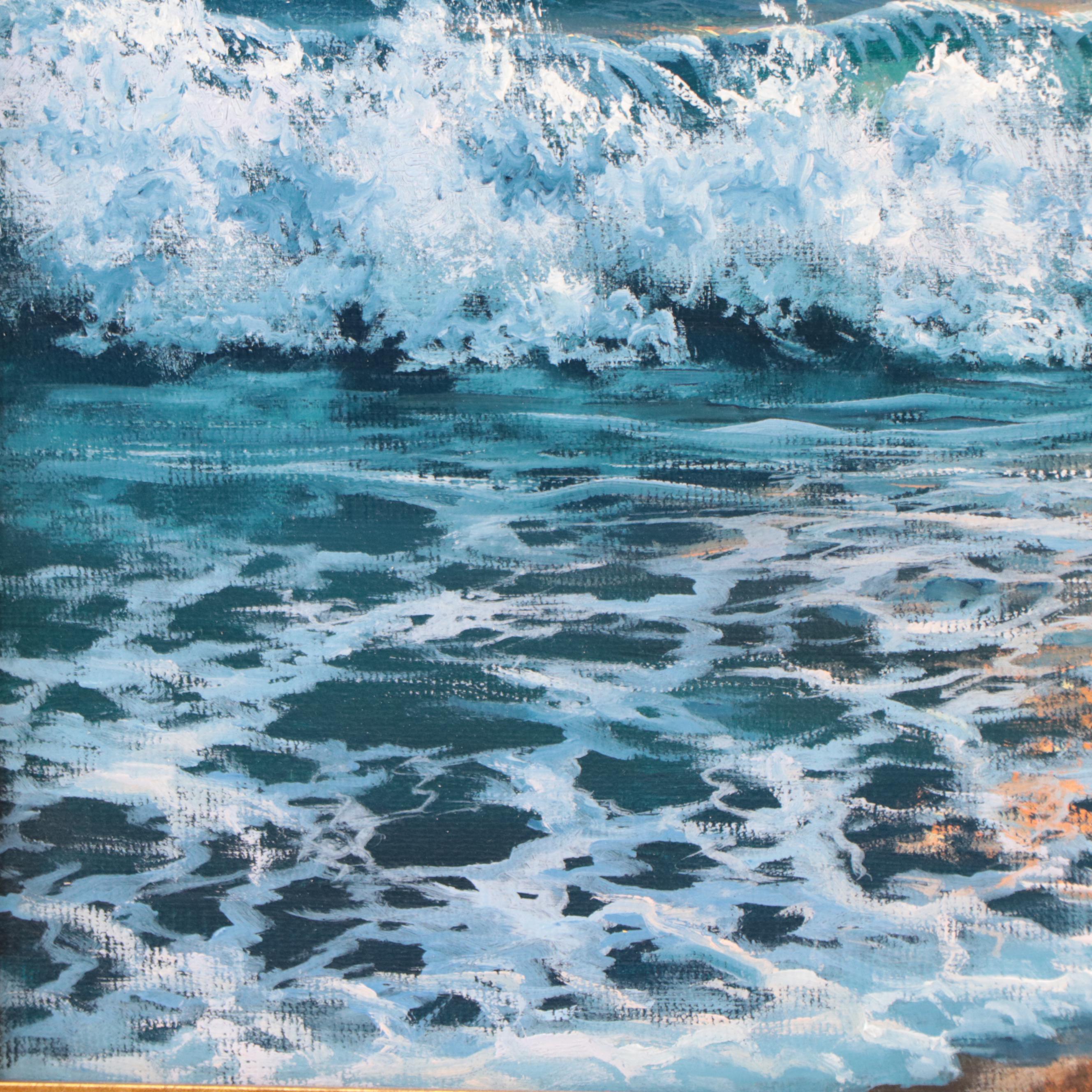 Jevgenijus Litvinas Oil Painting "Sea Coast," 2023