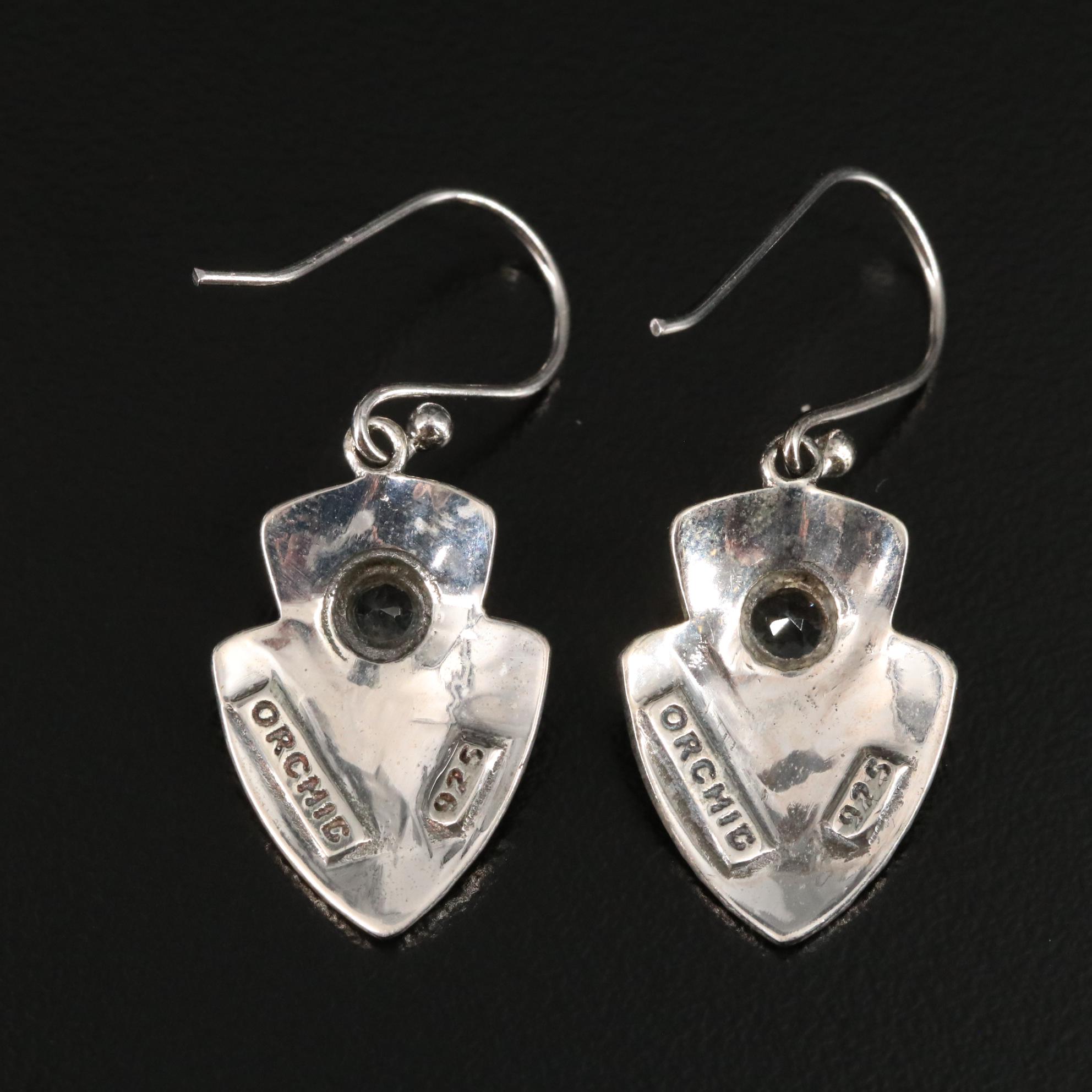 Sterling Blue Topaz Dangle Earrings