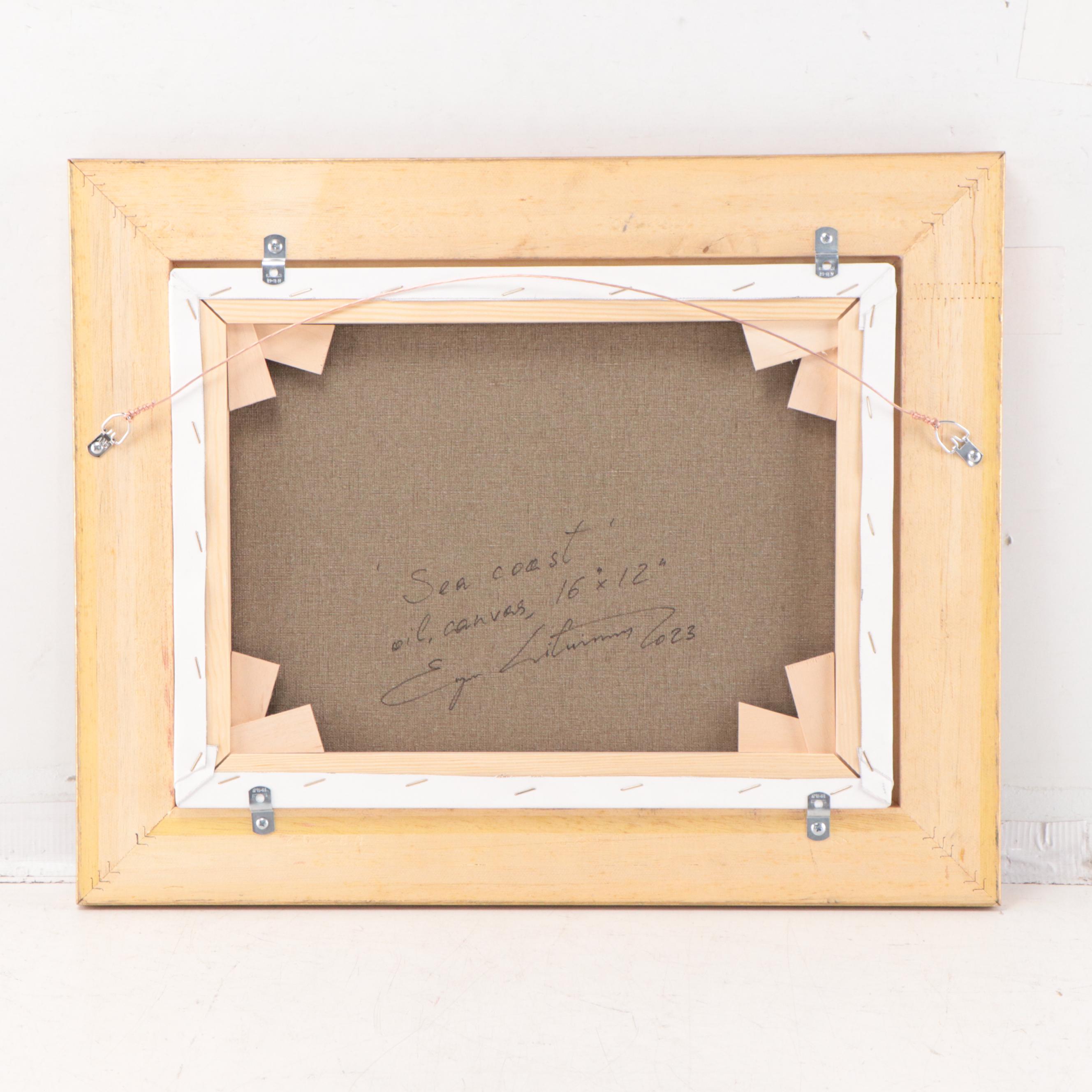 Jevgenijus Litvinas Oil Painting "Sea Coast," 2023