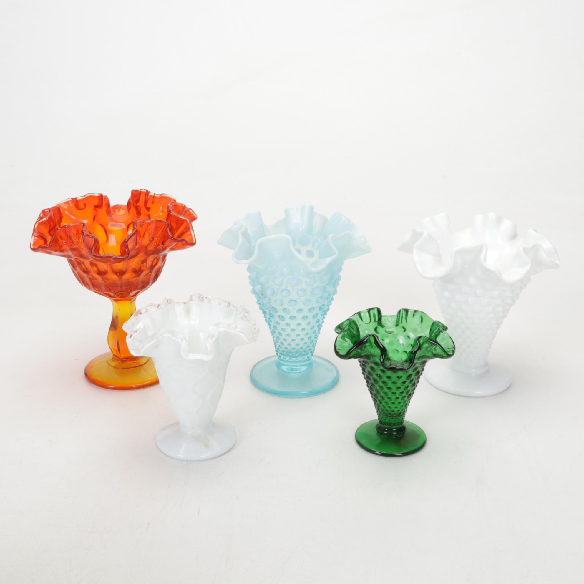 Fenton, Fostoria, Other Hobnail, Carnival, Opalescent, Amberina and Milk Glass
