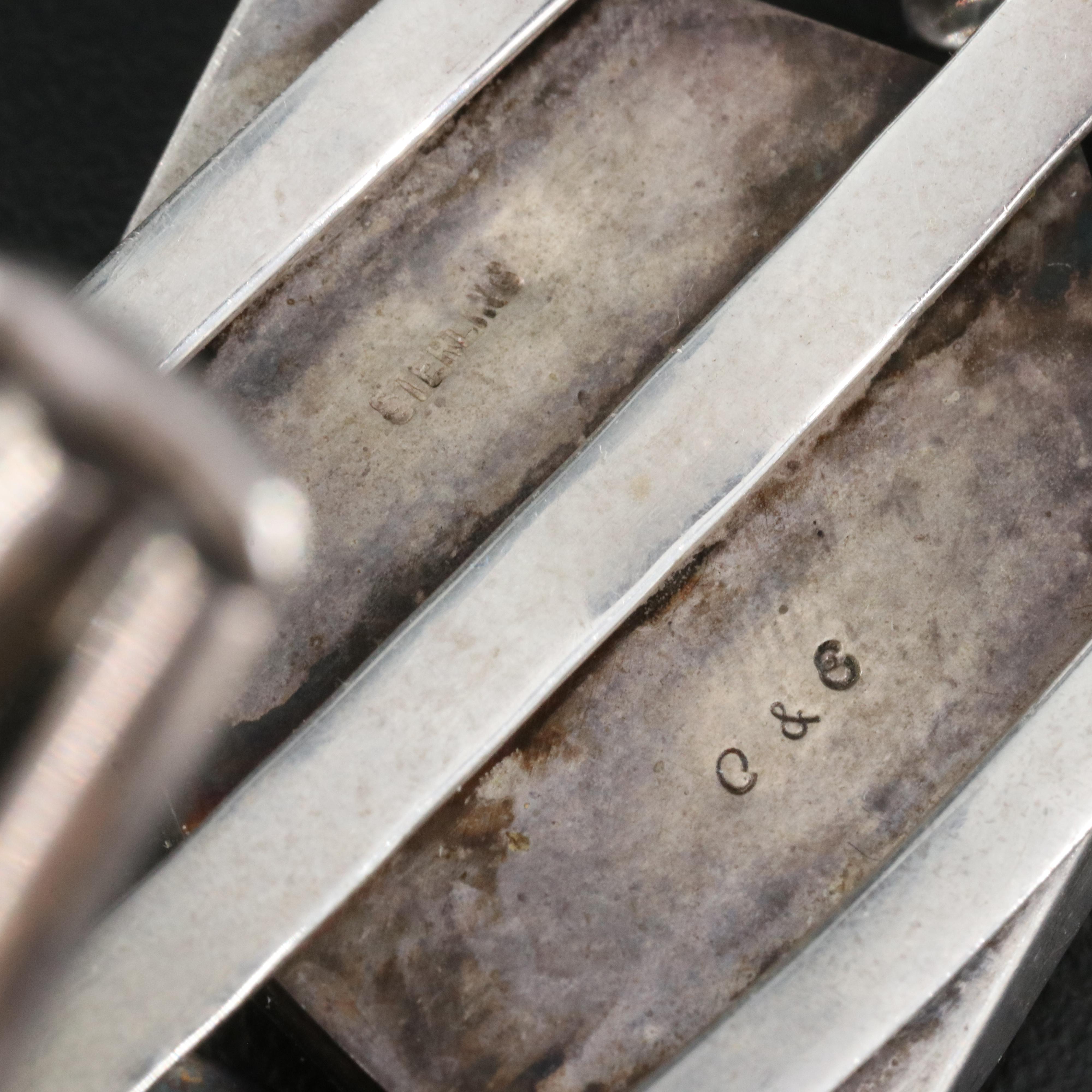 Sterling Necklaces and Converter Brooches Including Amber and Carnelian