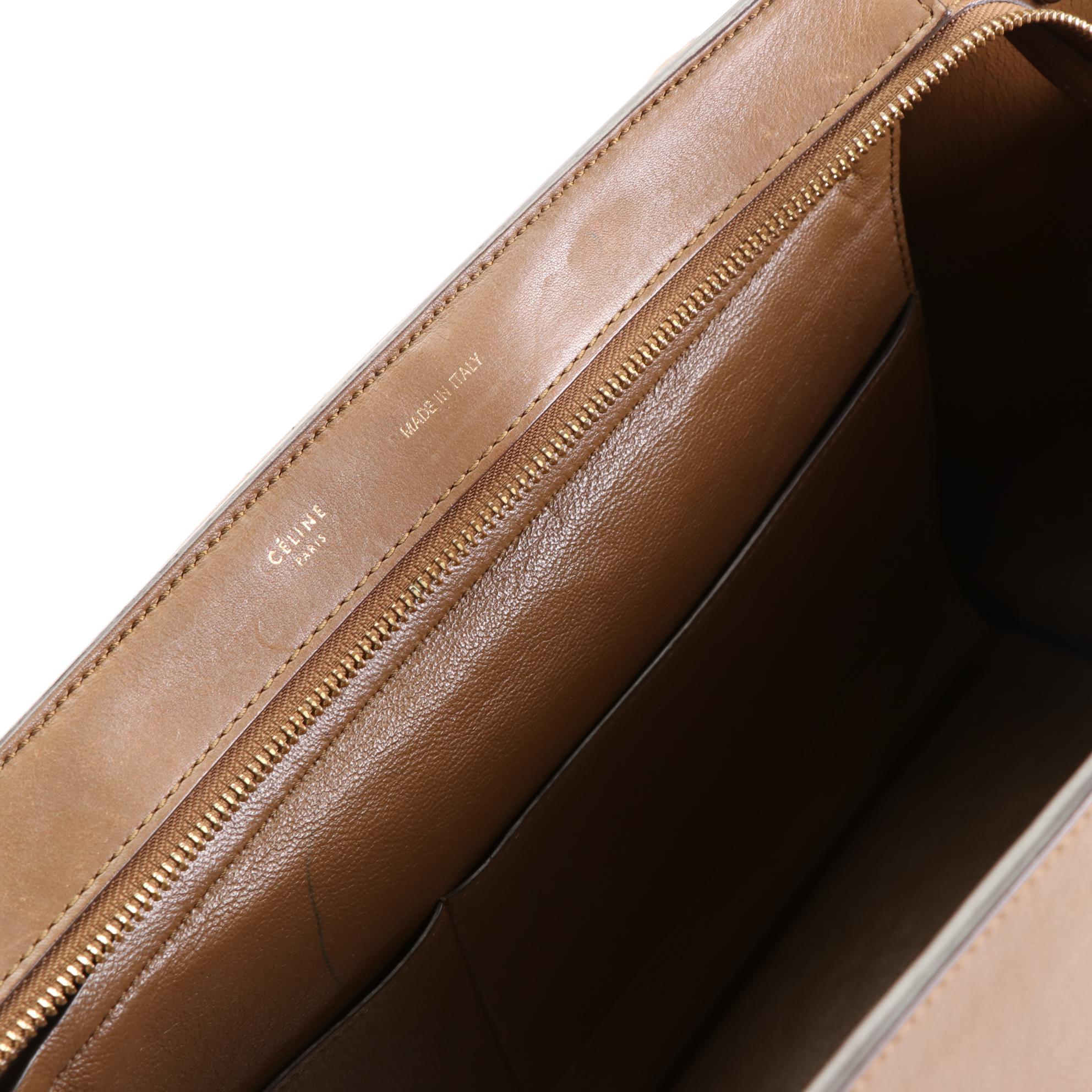 Céline Medium Trapeze Bag in Tricolor Leather and Suede