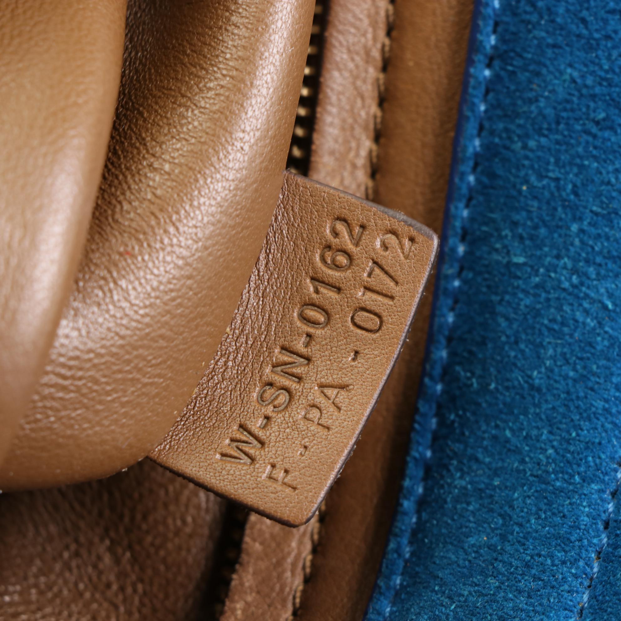 Céline Medium Trapeze Bag in Tricolor Leather and Suede