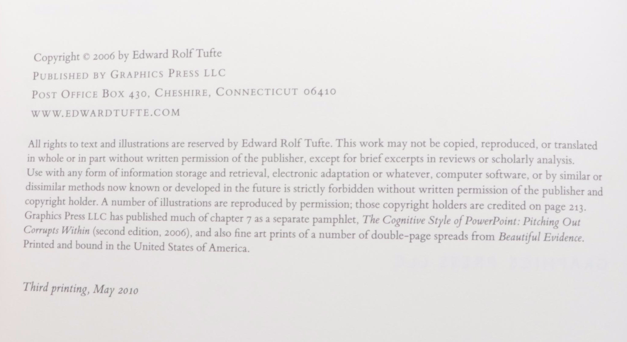 "The Visual Display of Quantitative Information" and More by Edward R. Tufte