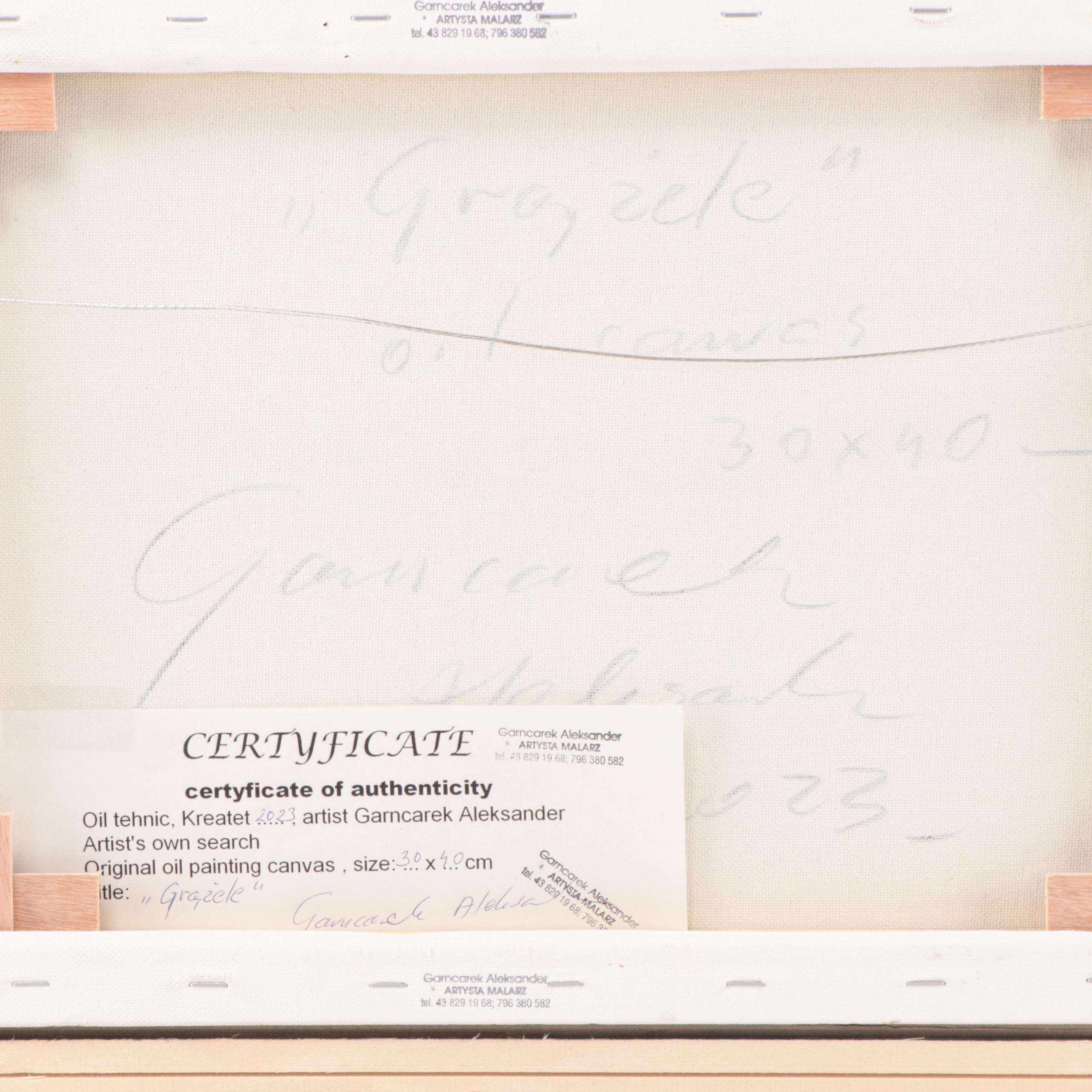 Garncarek Aleksander Oil Painting of Water Lilies "Grążele," 2023