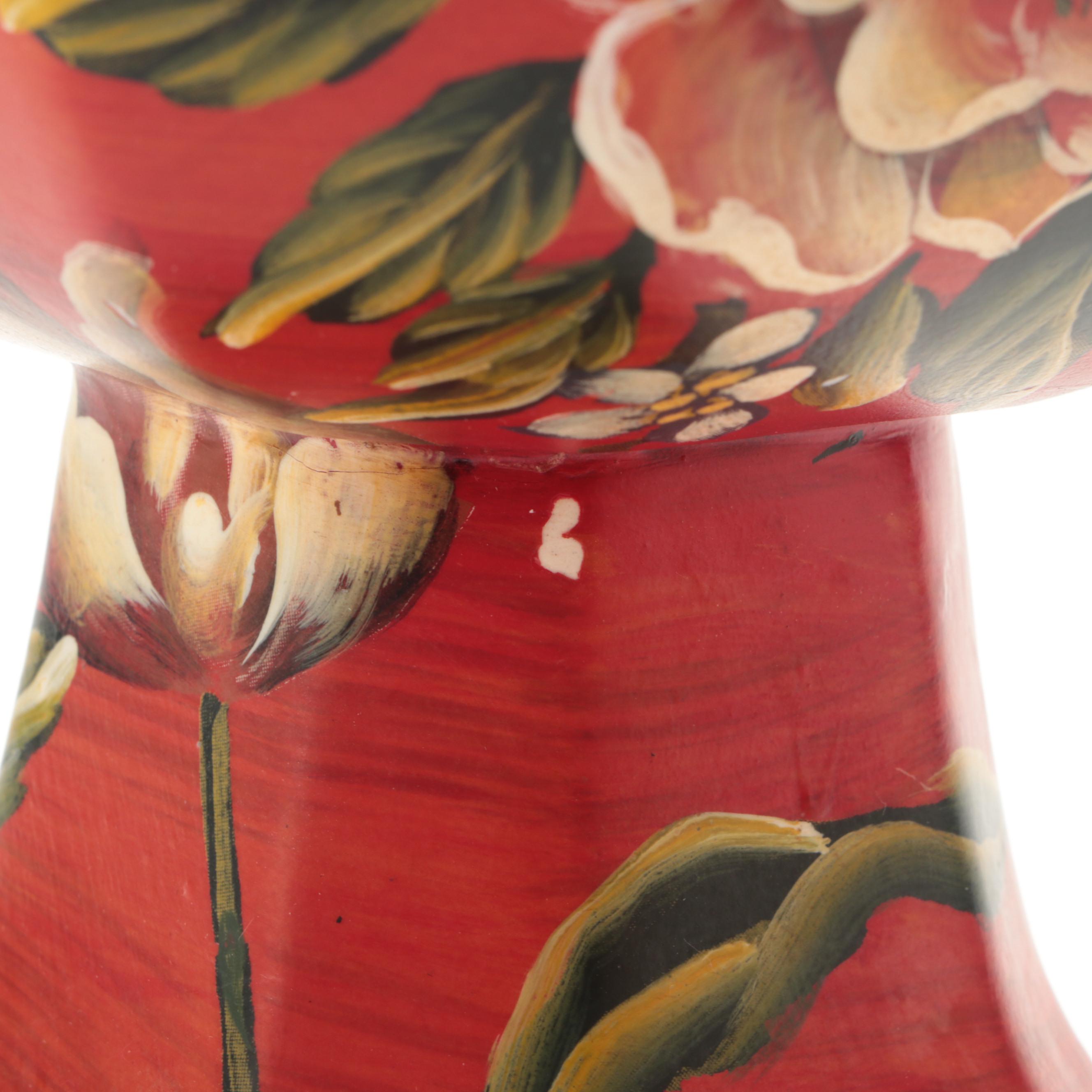 Chantal Red Glazed Ceramic Lidded Bowl with Other Ceramic Containers