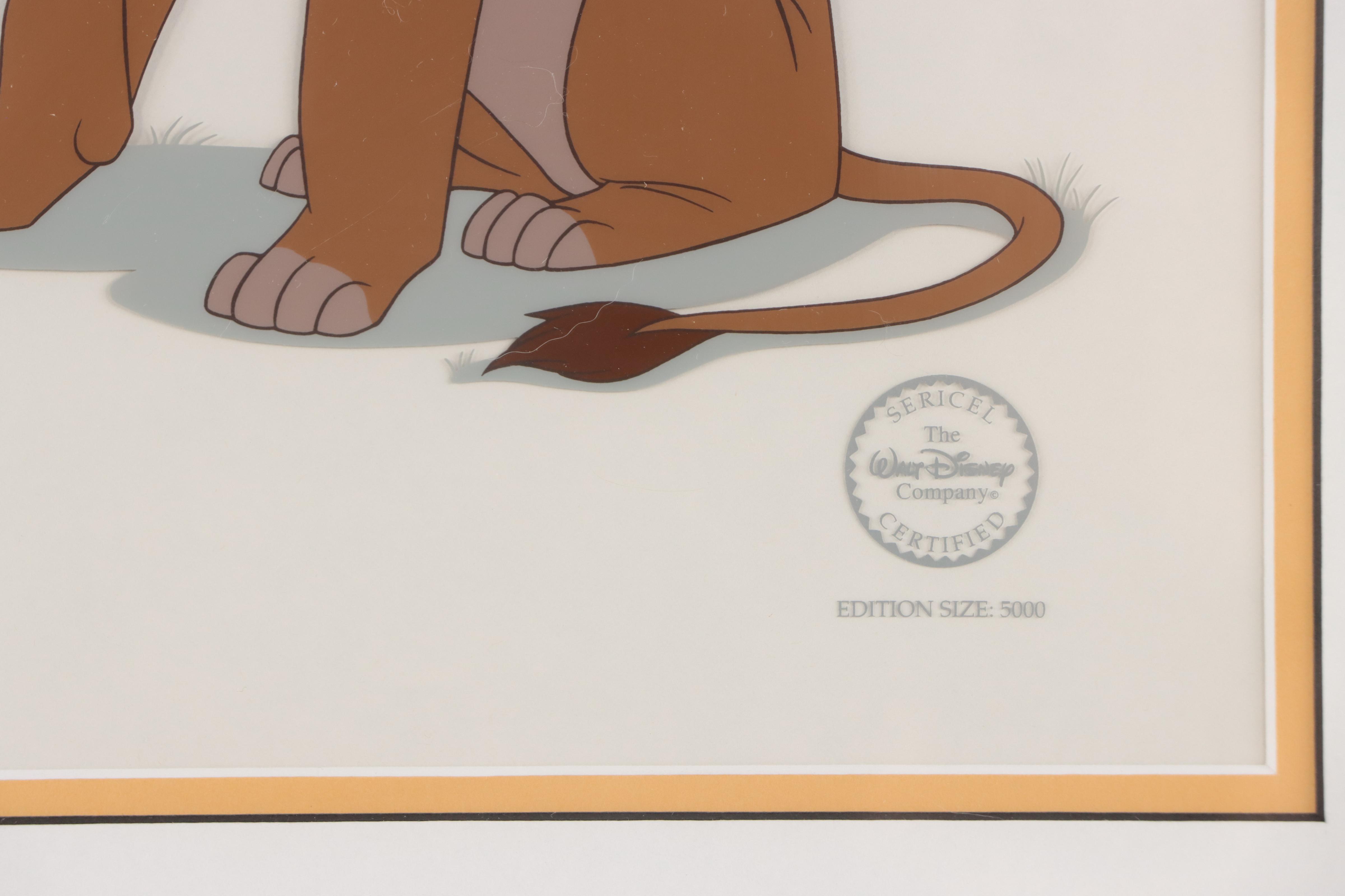 Disney Lion King Sericel "Rafiki and Simba," 1994