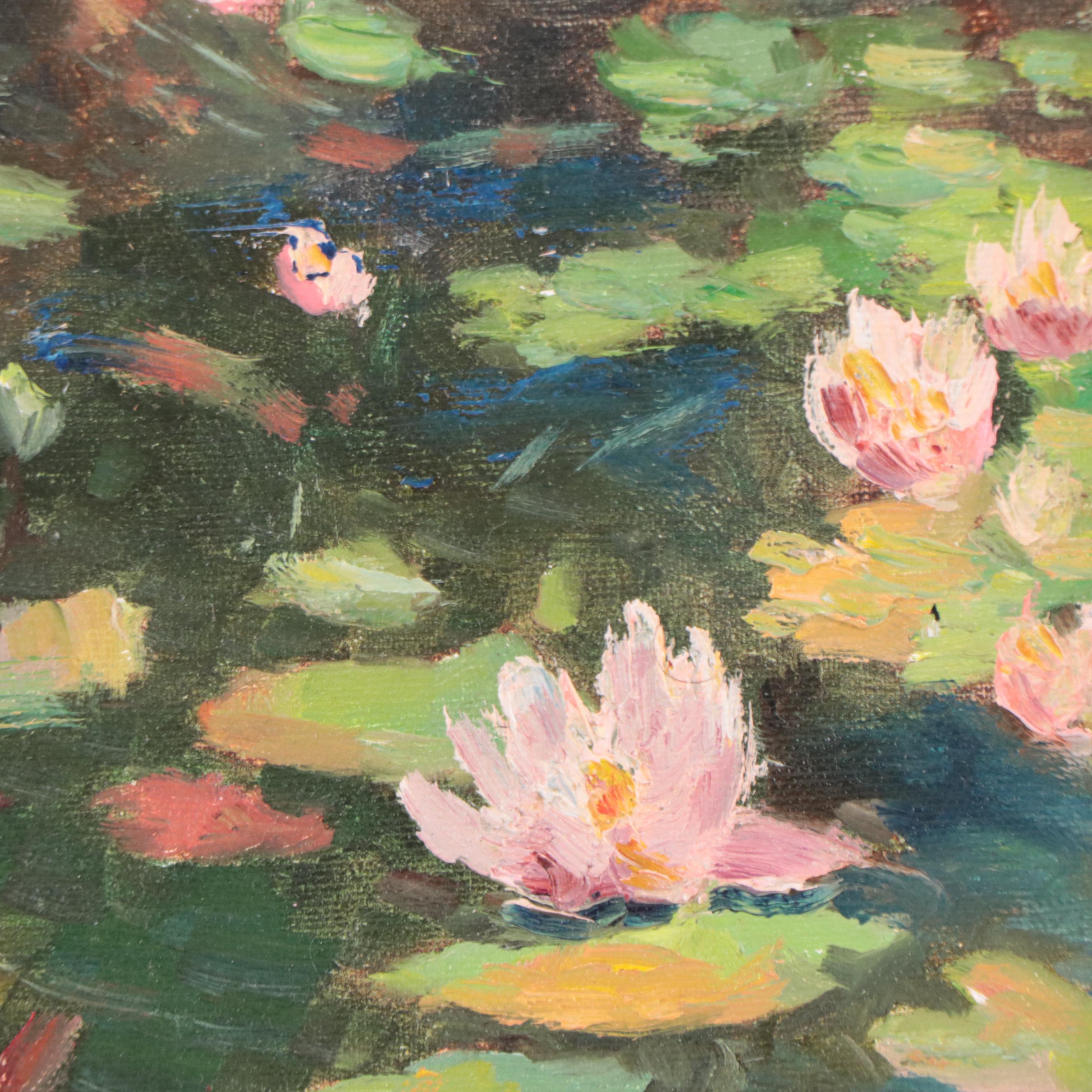 Oil Painting of Water Lillies