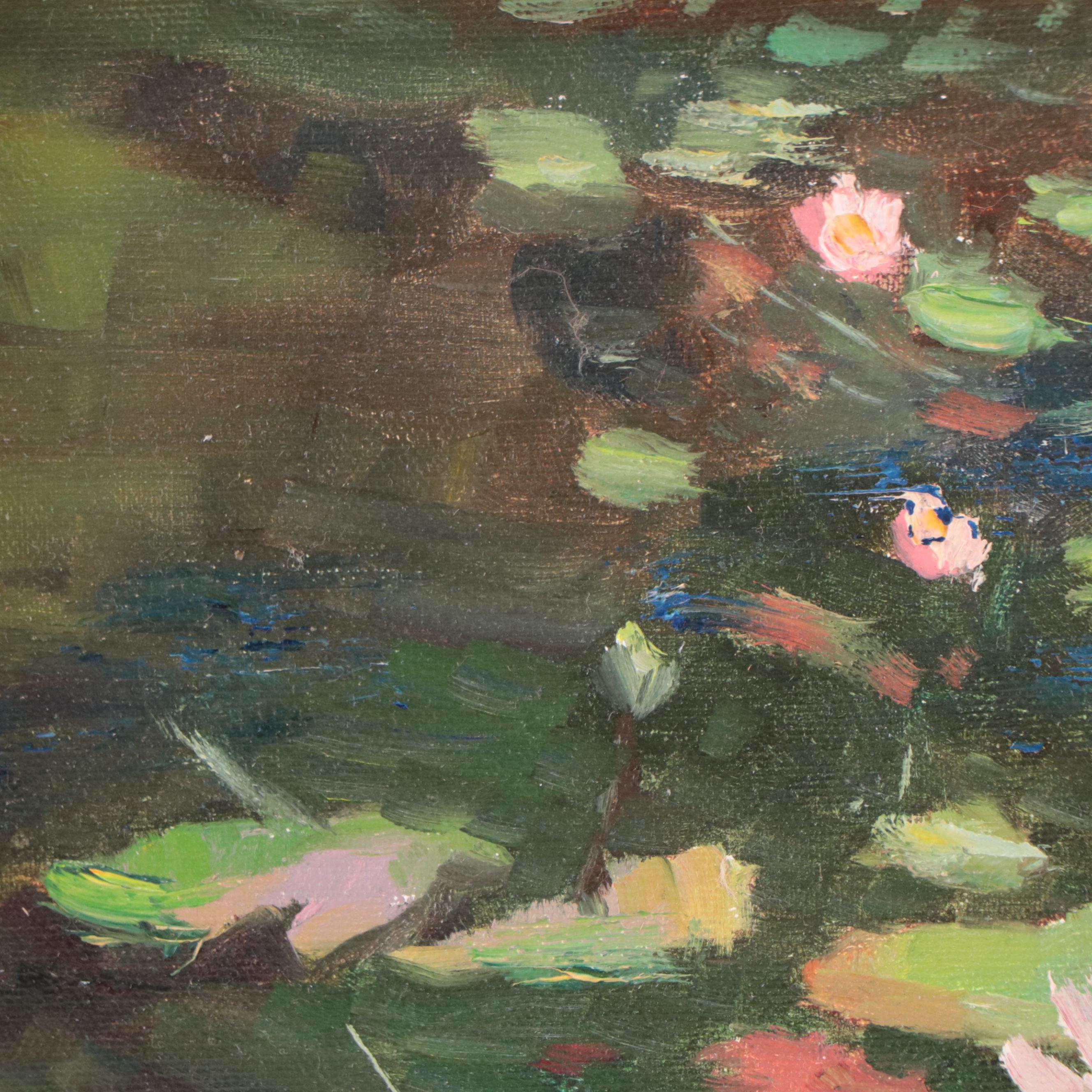 Oil Painting of Water Lillies