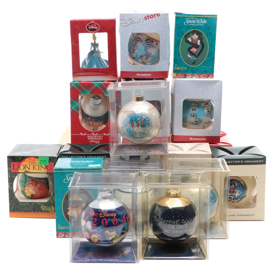 Hallmark and Other Walt Disney Character Themed Christmas Ornaments