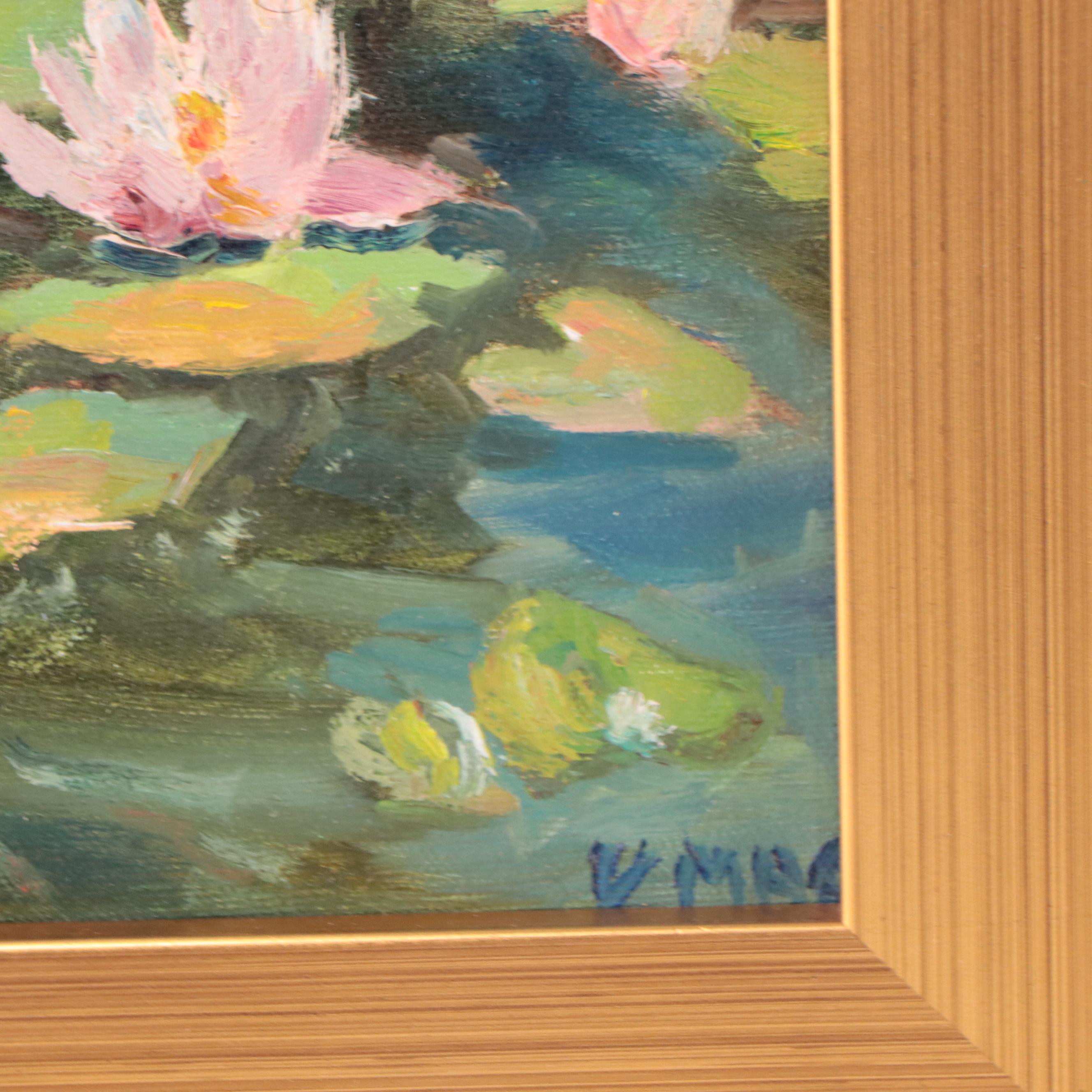 Oil Painting of Water Lillies