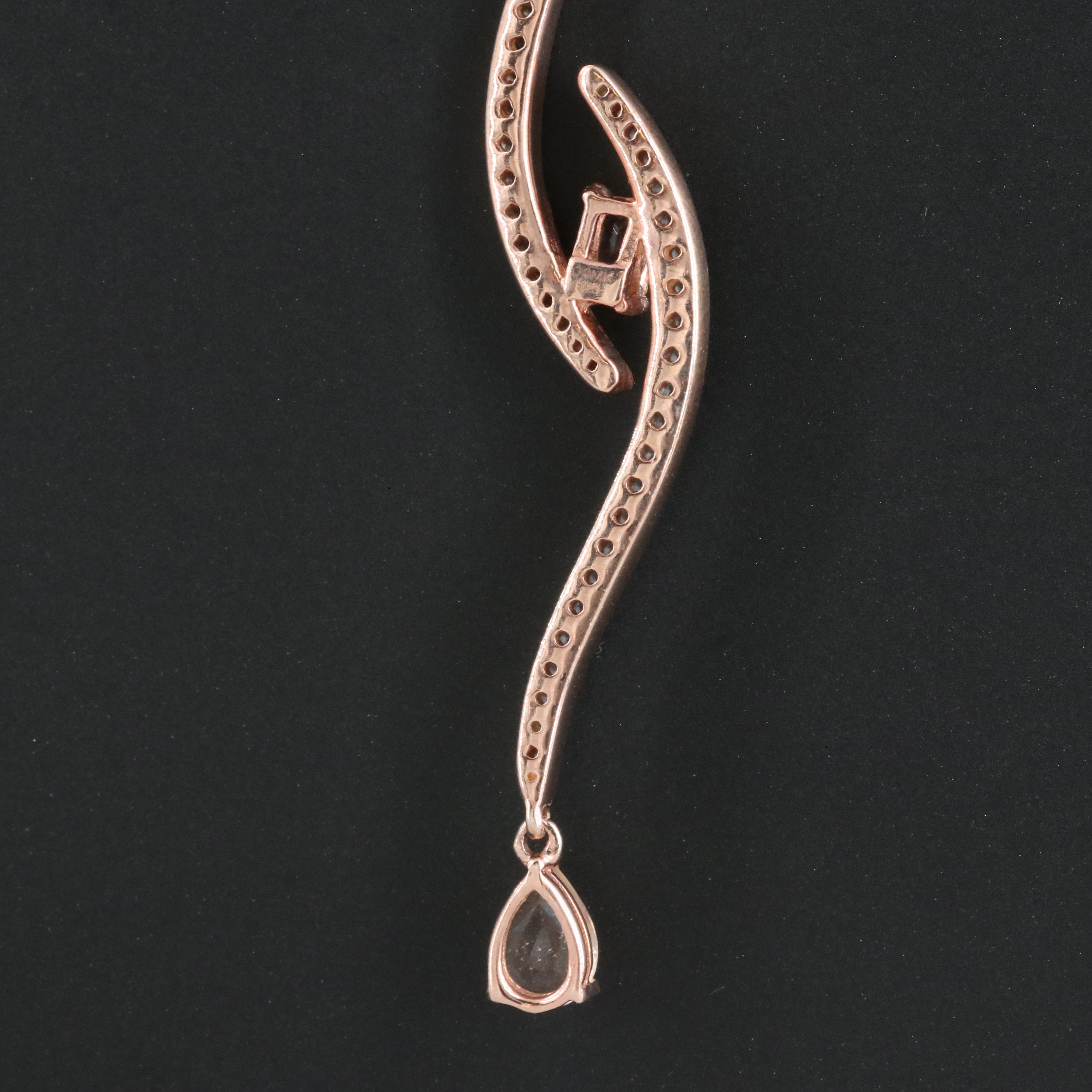 Sterling Glass and Cubic Zirconia Necklace