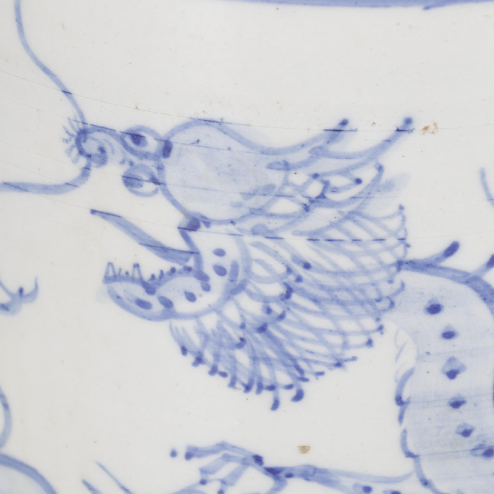 Chinese Dragon Stoneware Planters with Japanese Calligraphy Sake Bottle