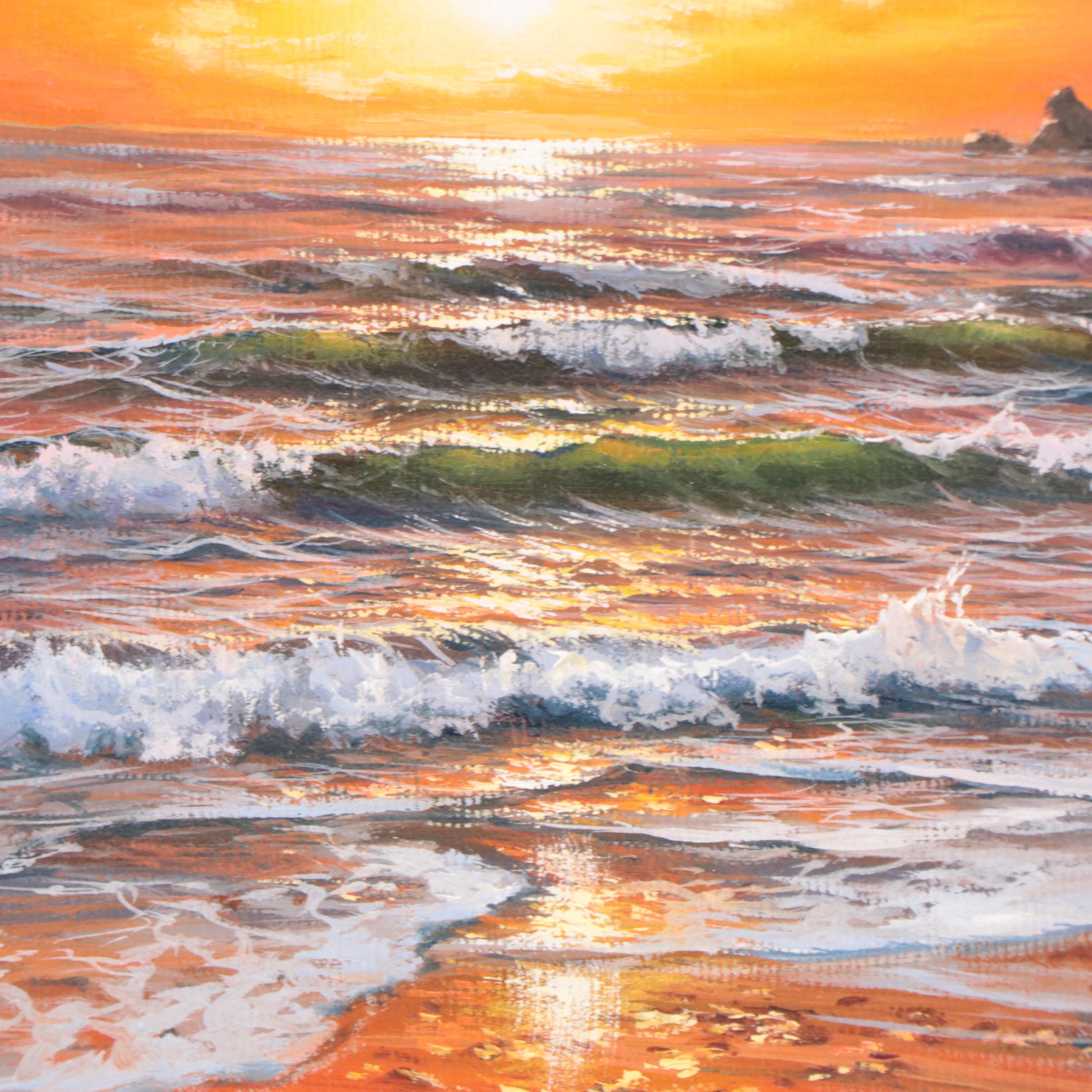 Jevgenijus Litvinas Seascape Oil Painting, 21st Century