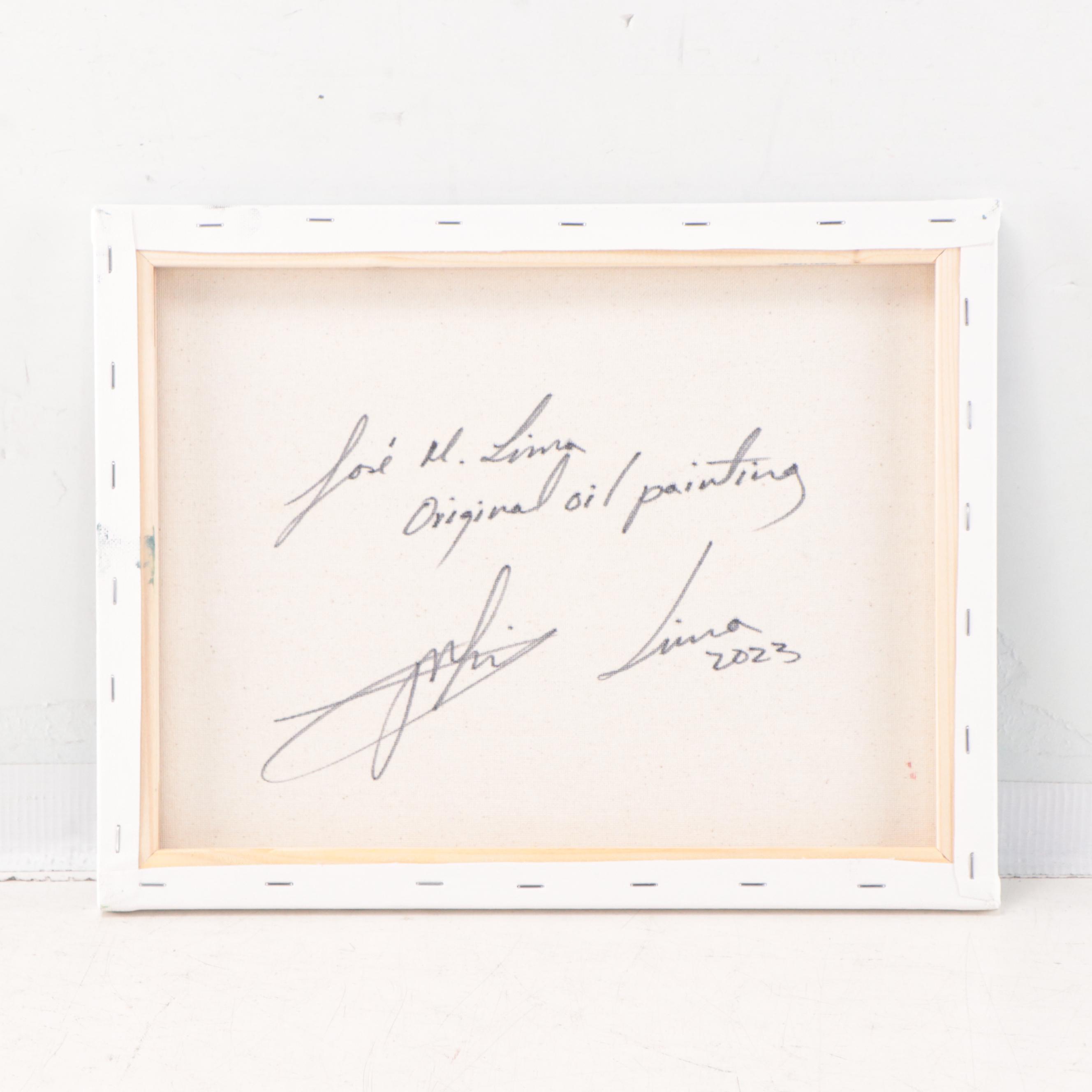 José M. Lima Seascape Oil Painting, 2023