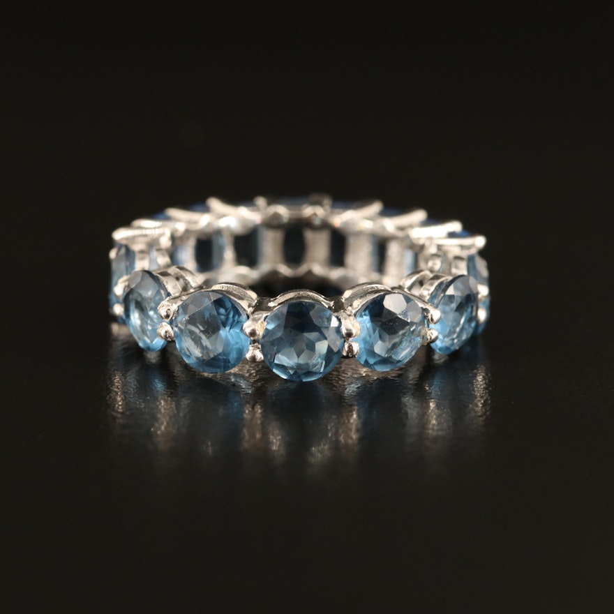 Sterling Glass Eternity Band