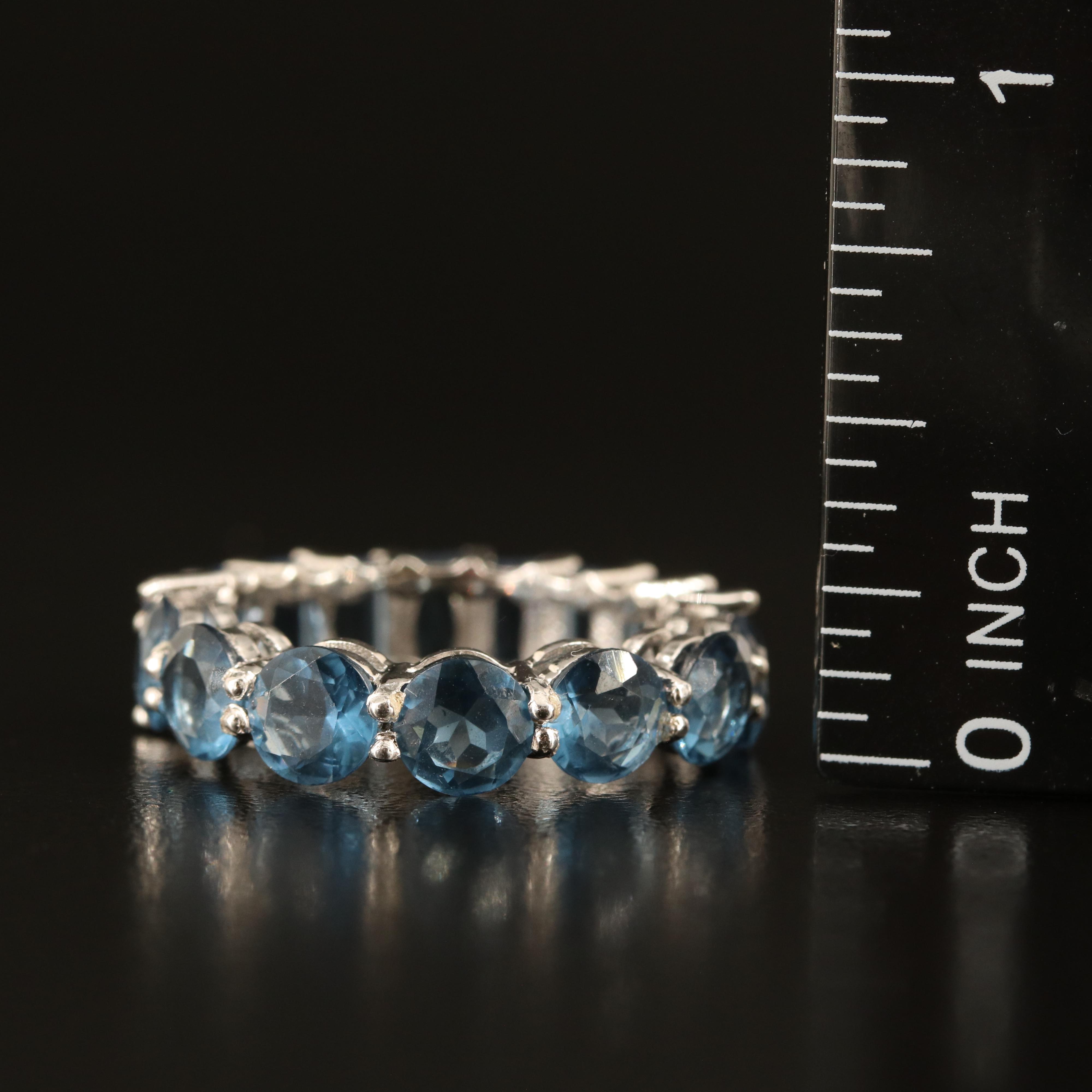 Sterling Glass Eternity Band
