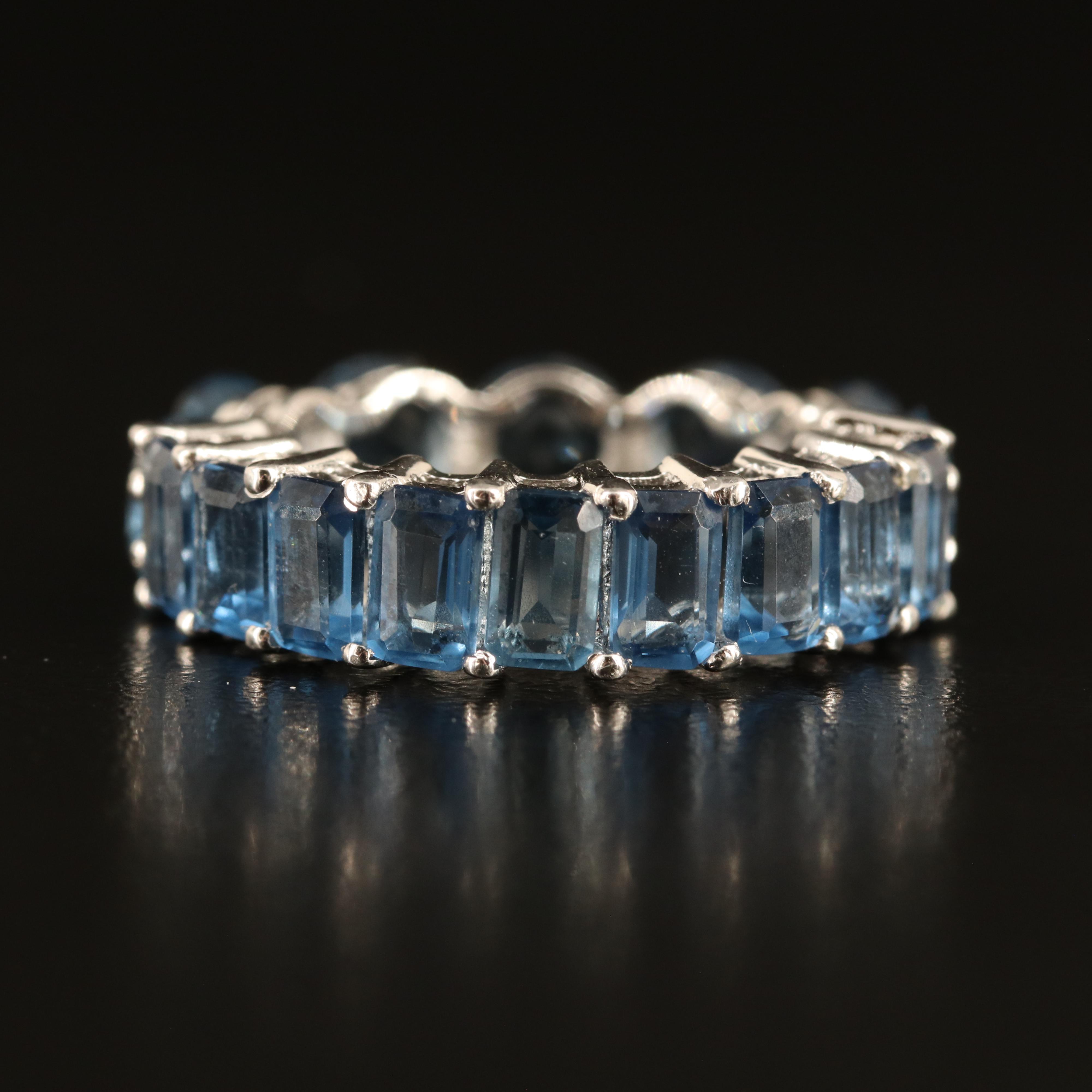 Sterling Glass Eternity Band