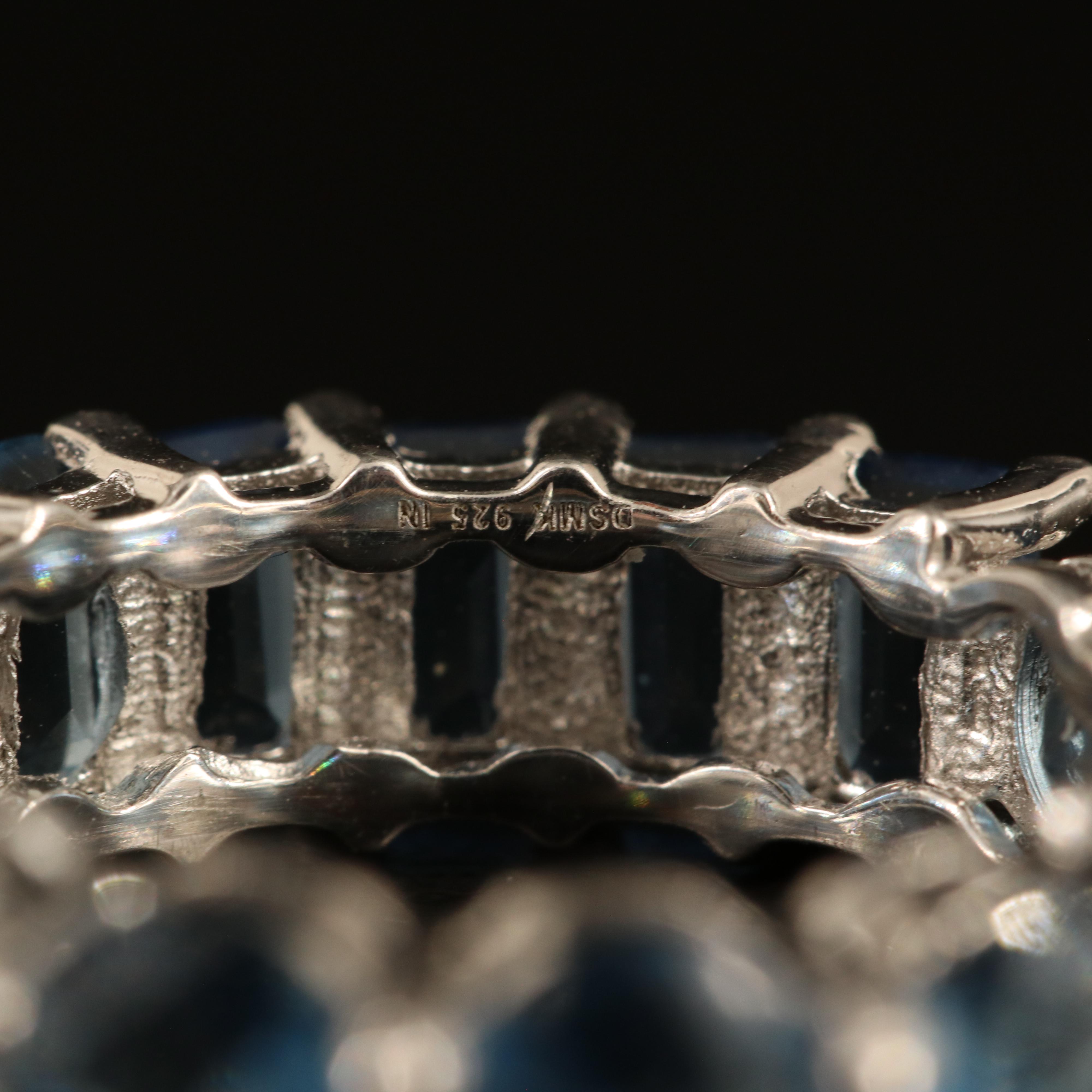 Sterling Glass Eternity Band