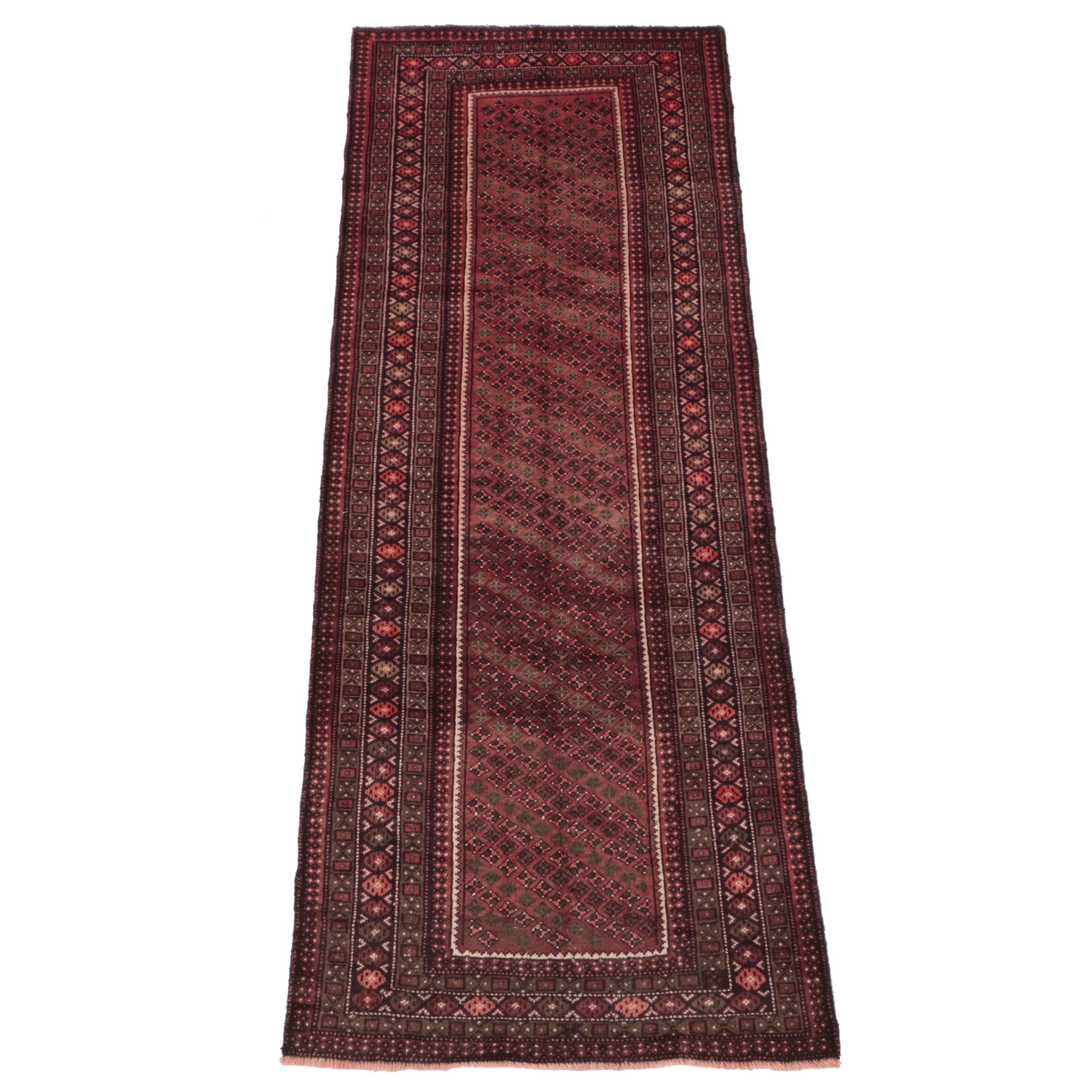 3'4 x 9'7 Hand-Knotted Persian Baluch Long Rug