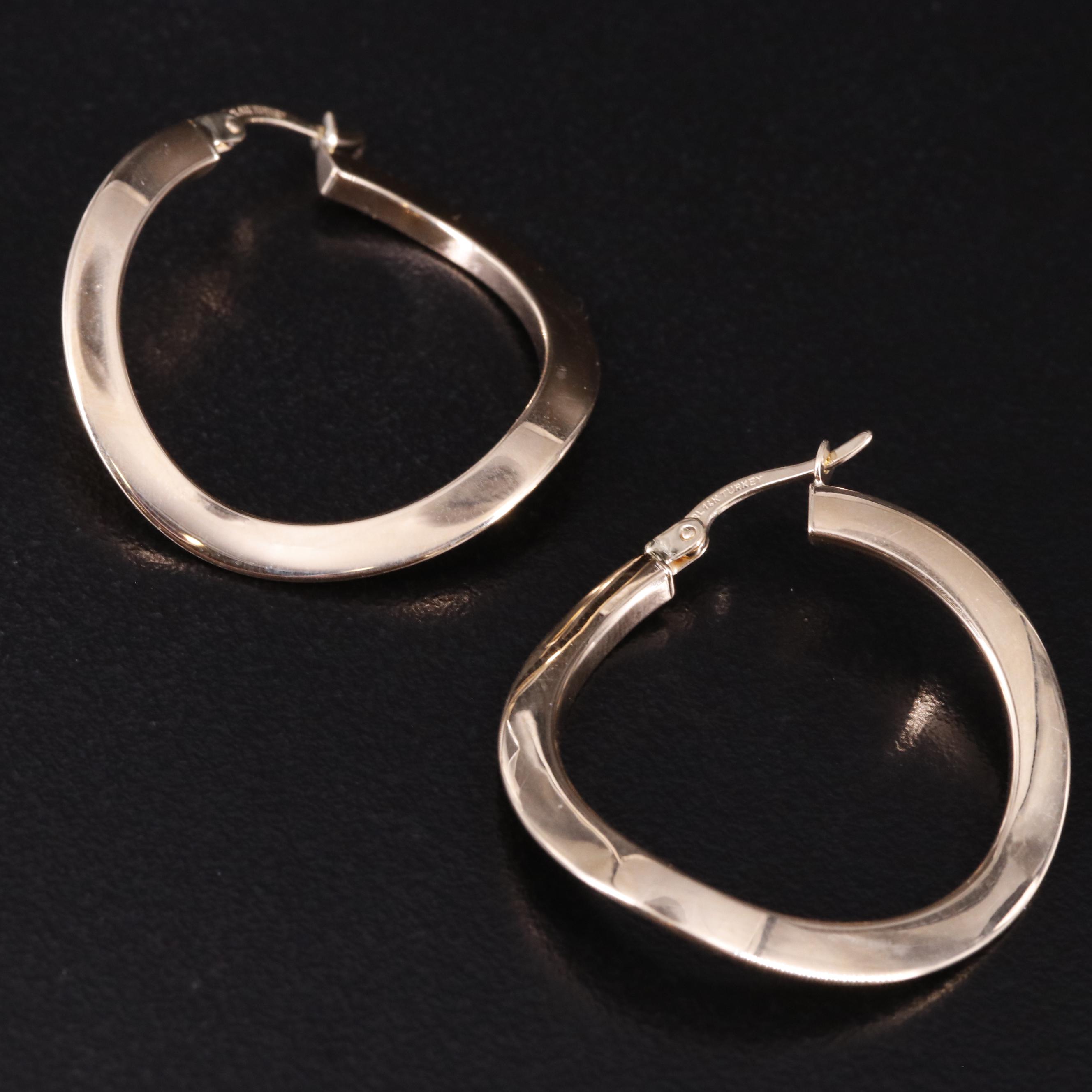 14K Twisted Hoop Earrings