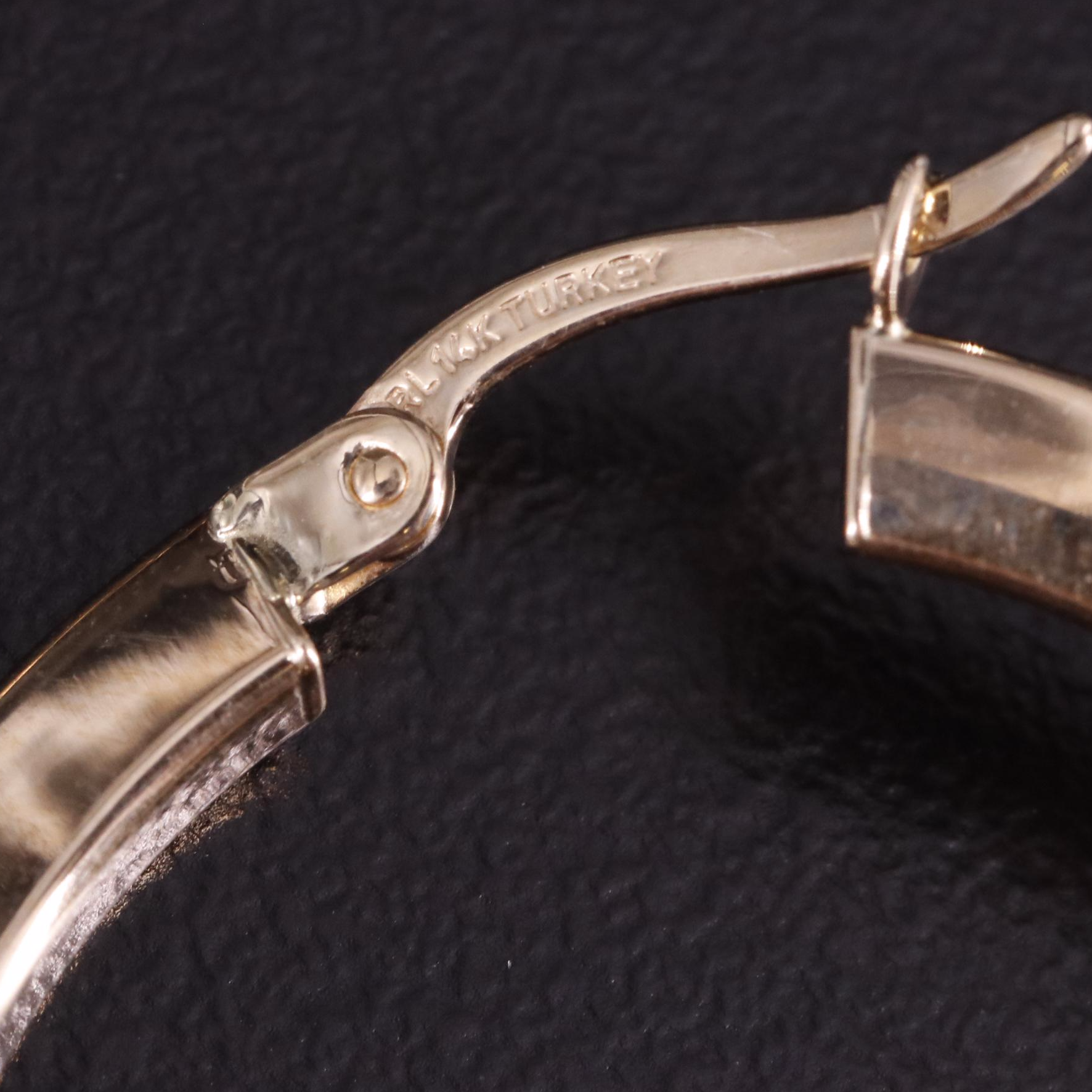 14K Twisted Hoop Earrings