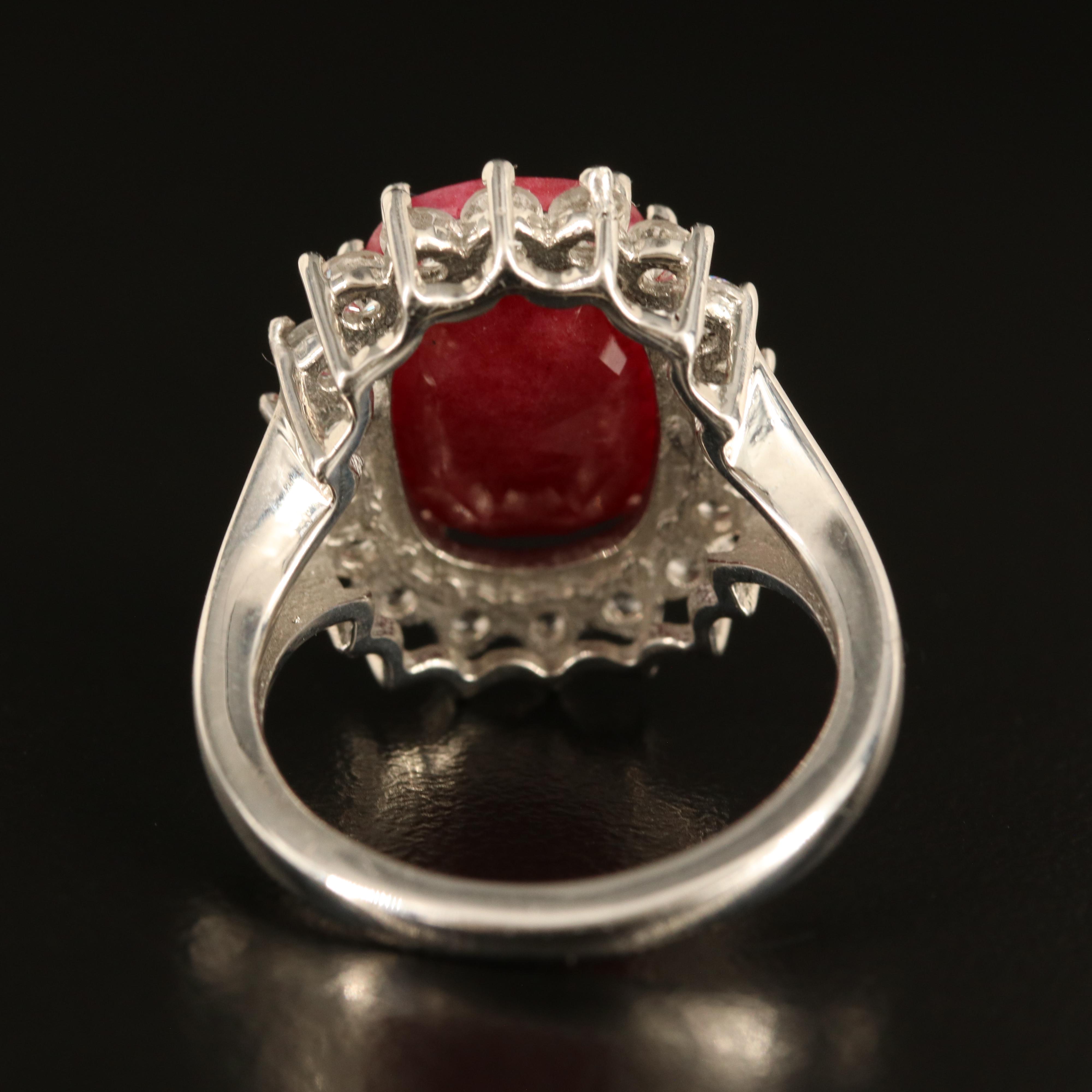 Sterling Beryl and White Topaz Ring