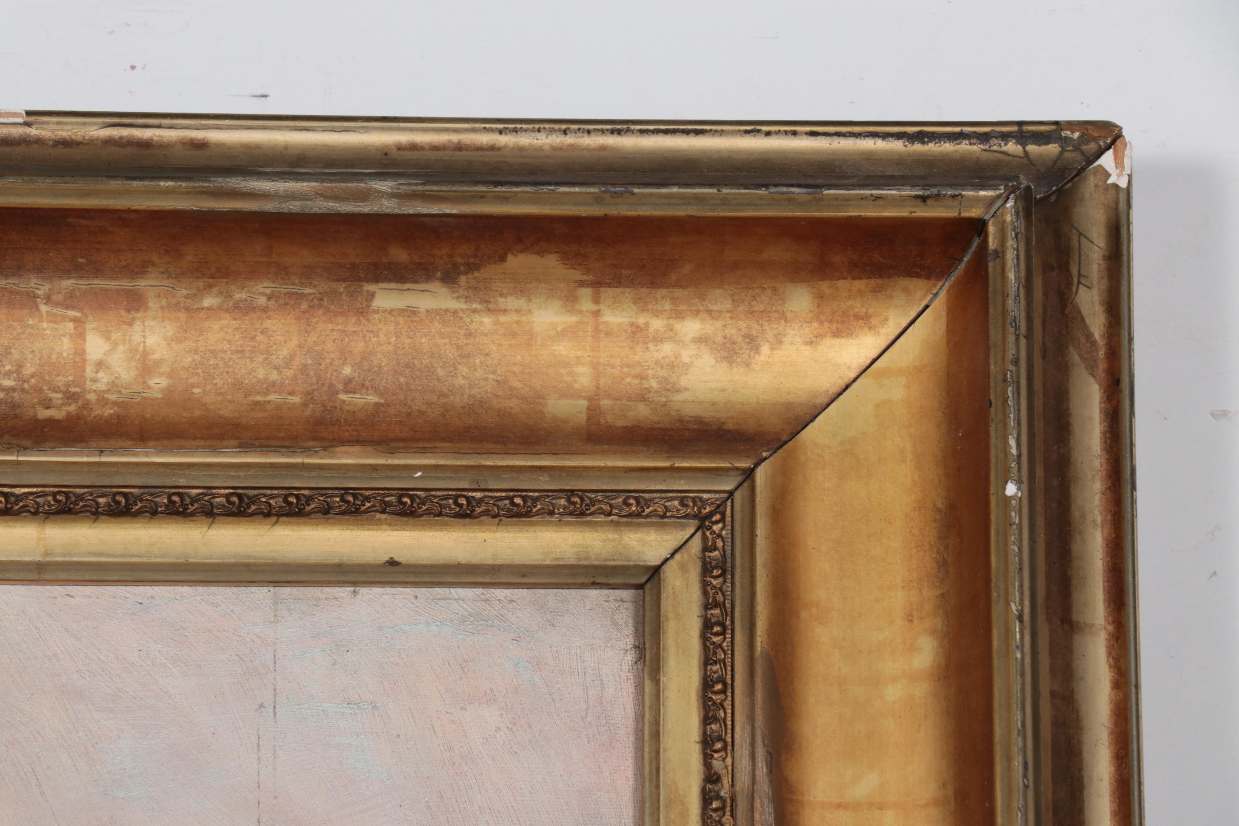 Thomas Corwin Lindsay Large-Scale Pastoral Scene Oil Painting, Circa 1900