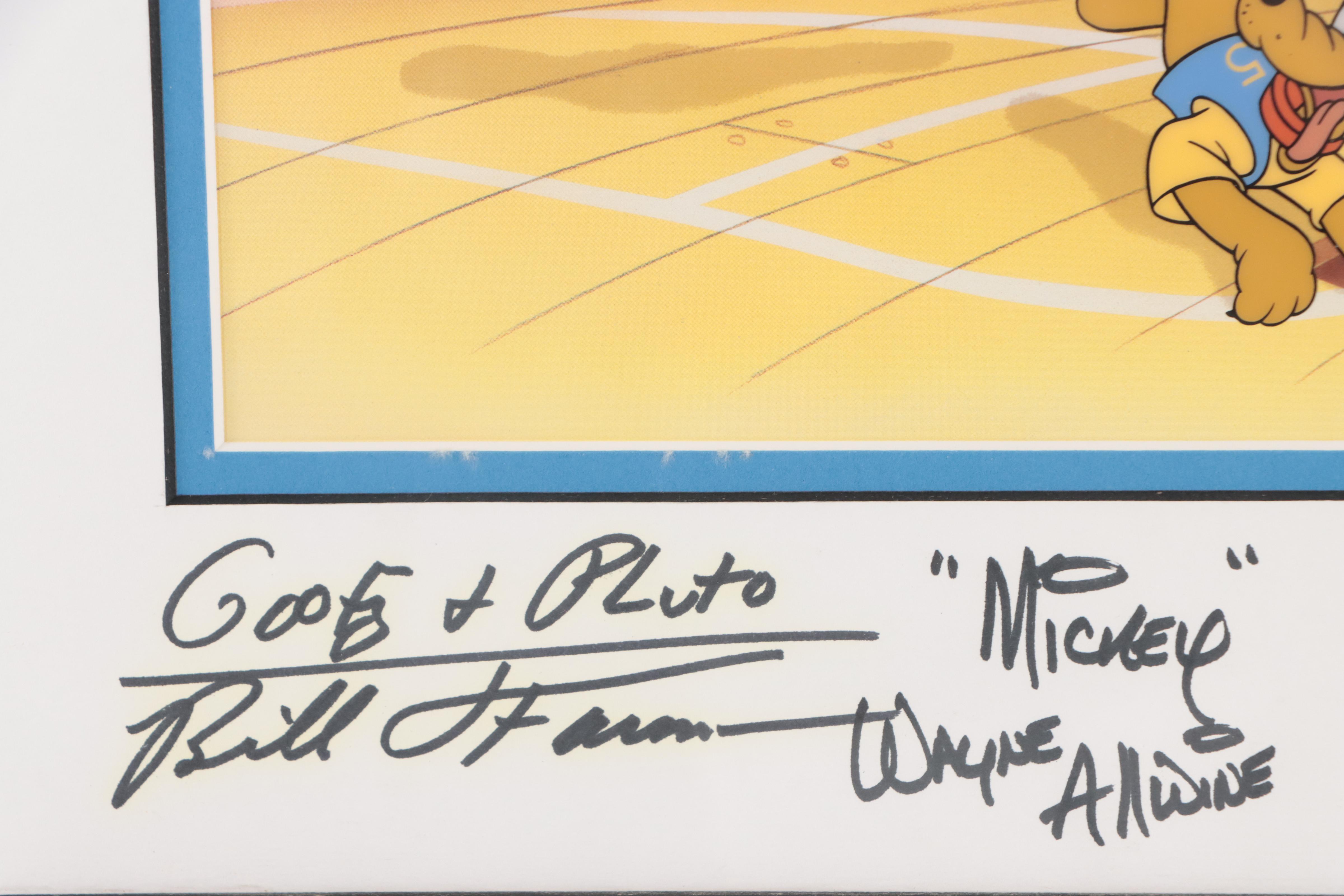 Disney Fab Five Sericel Signed by Character Voice Artists, 1998