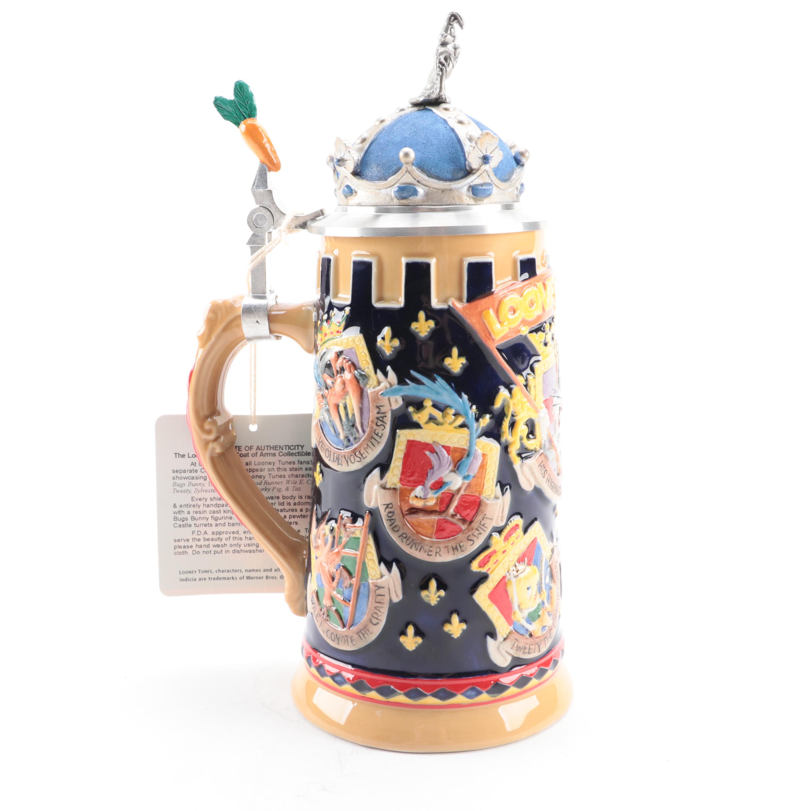 Warner Bros. "Looney Tunes Coat of Arms" Stoneware Beer Stein